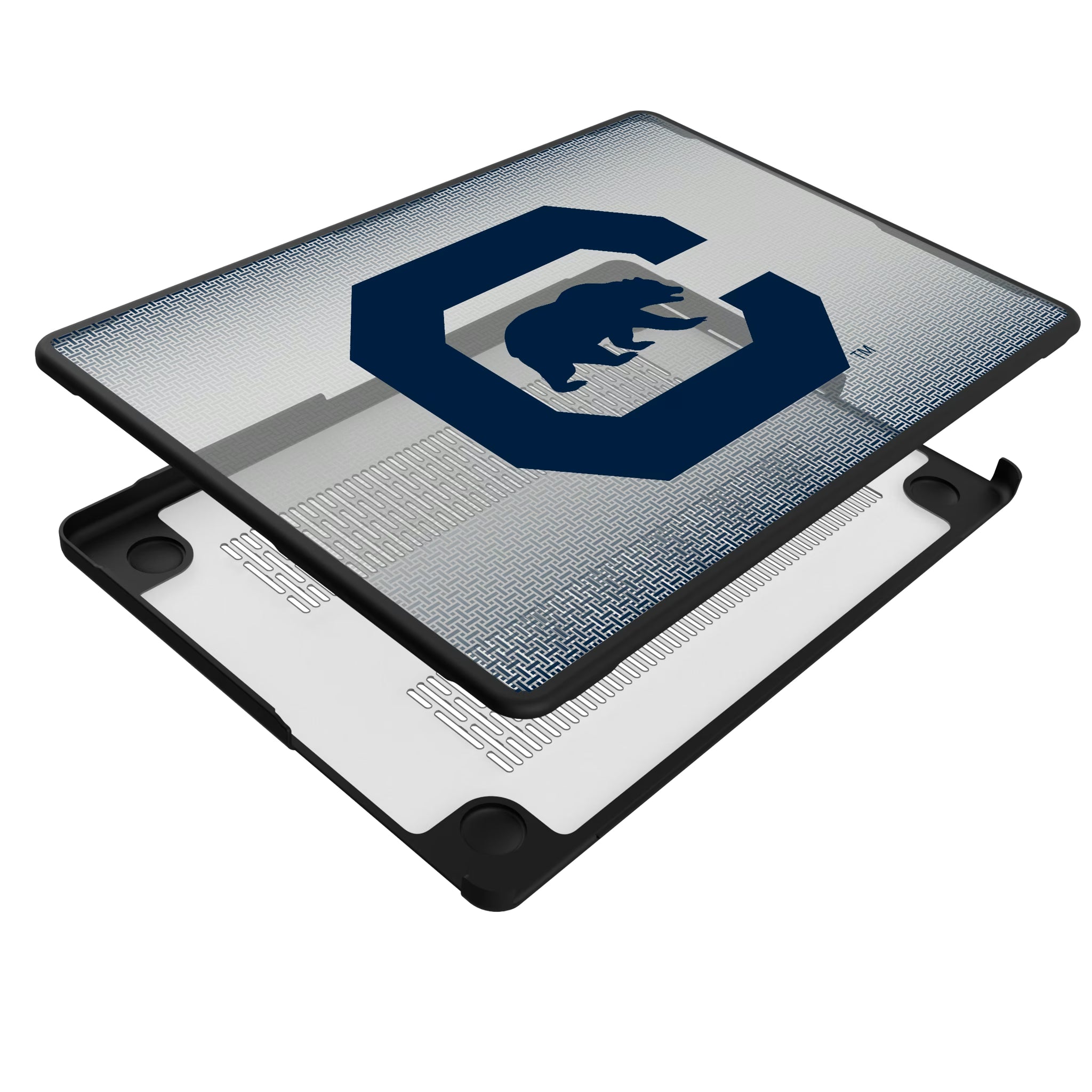 University of California Berkeley Golden Bears Linen MacBook Laptop Case for Apple MacBook - Isometric View#Device_MacBook Pro (14-inch, 2021) / MacBook Pro (14-inch, 2023) / MacBook Pro (14-inch, 2024)