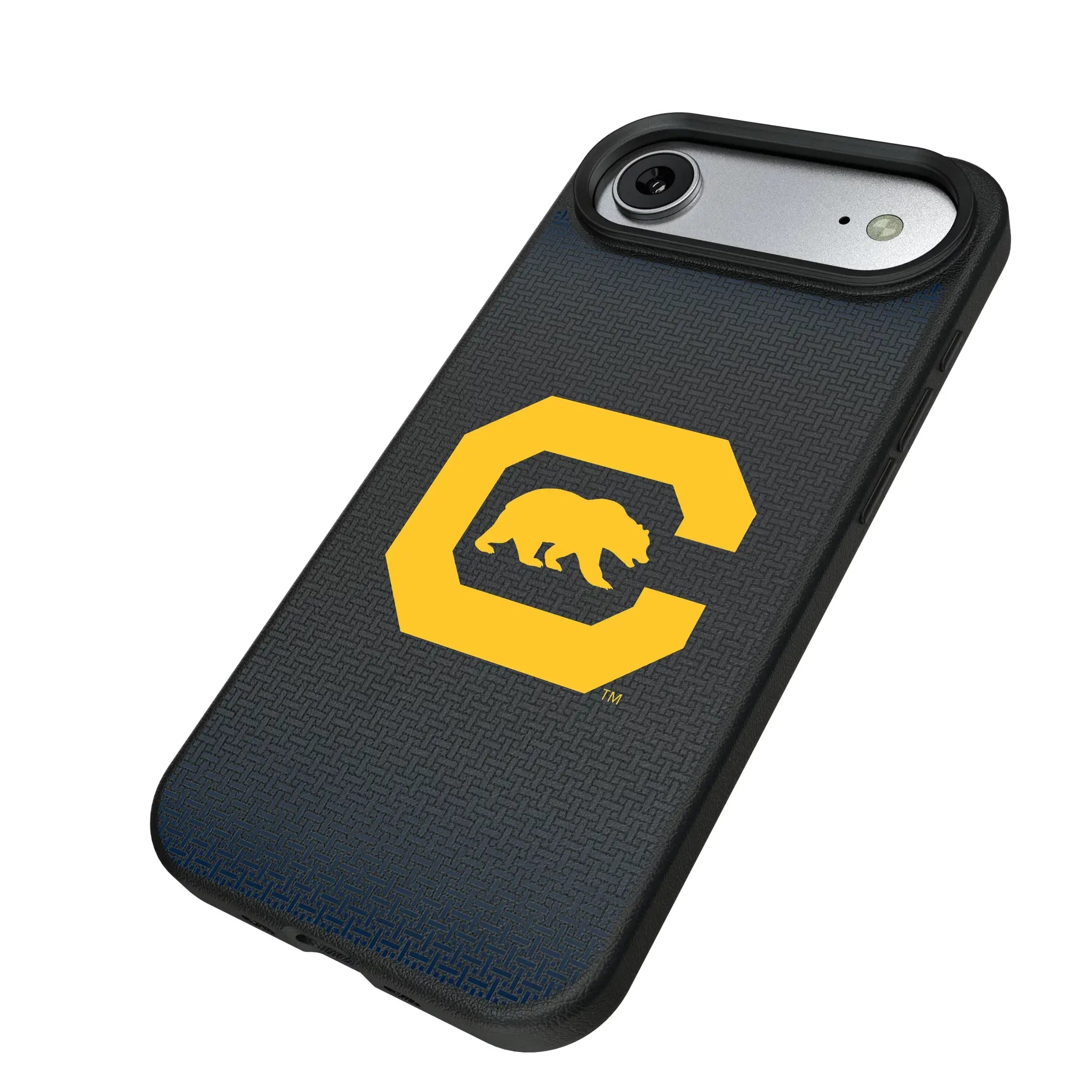 University of California Berkeley Golden Bears Linen iPhone MagSafe Compatible Phone Case for Apple iPhone - Isometric View#Device_iPhone Air