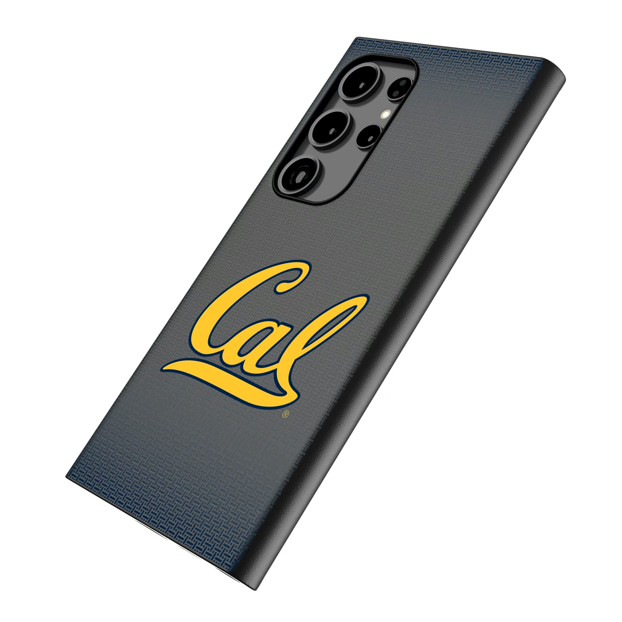 University of California Berkeley Golden Bears Linen Galaxy MagSafe Compatible Phone Case for Samsung Galaxy - Isometric View