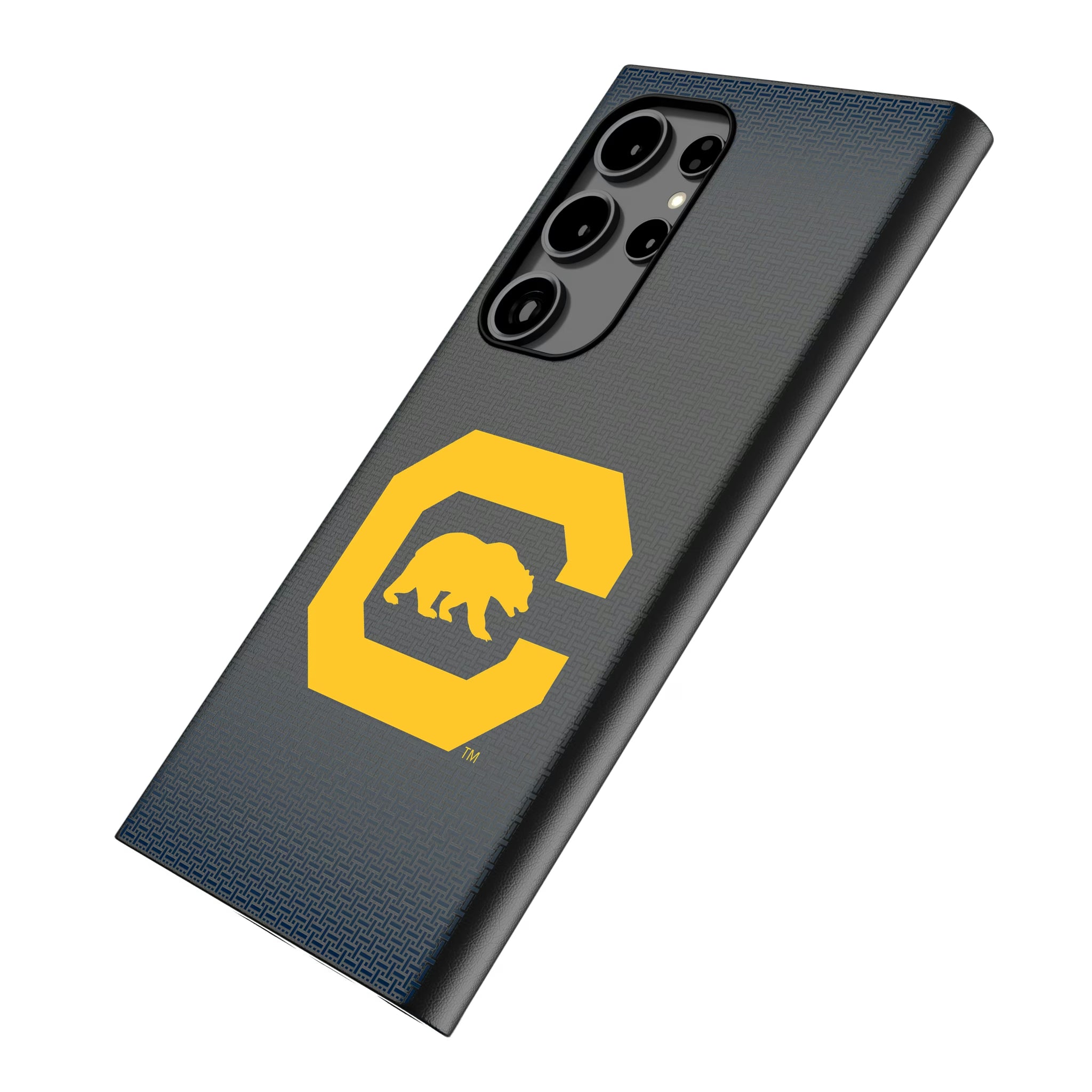 University of California Berkeley Golden Bears Linen Galaxy MagSafe Compatible Phone Case for Samsung Galaxy - Isometric View