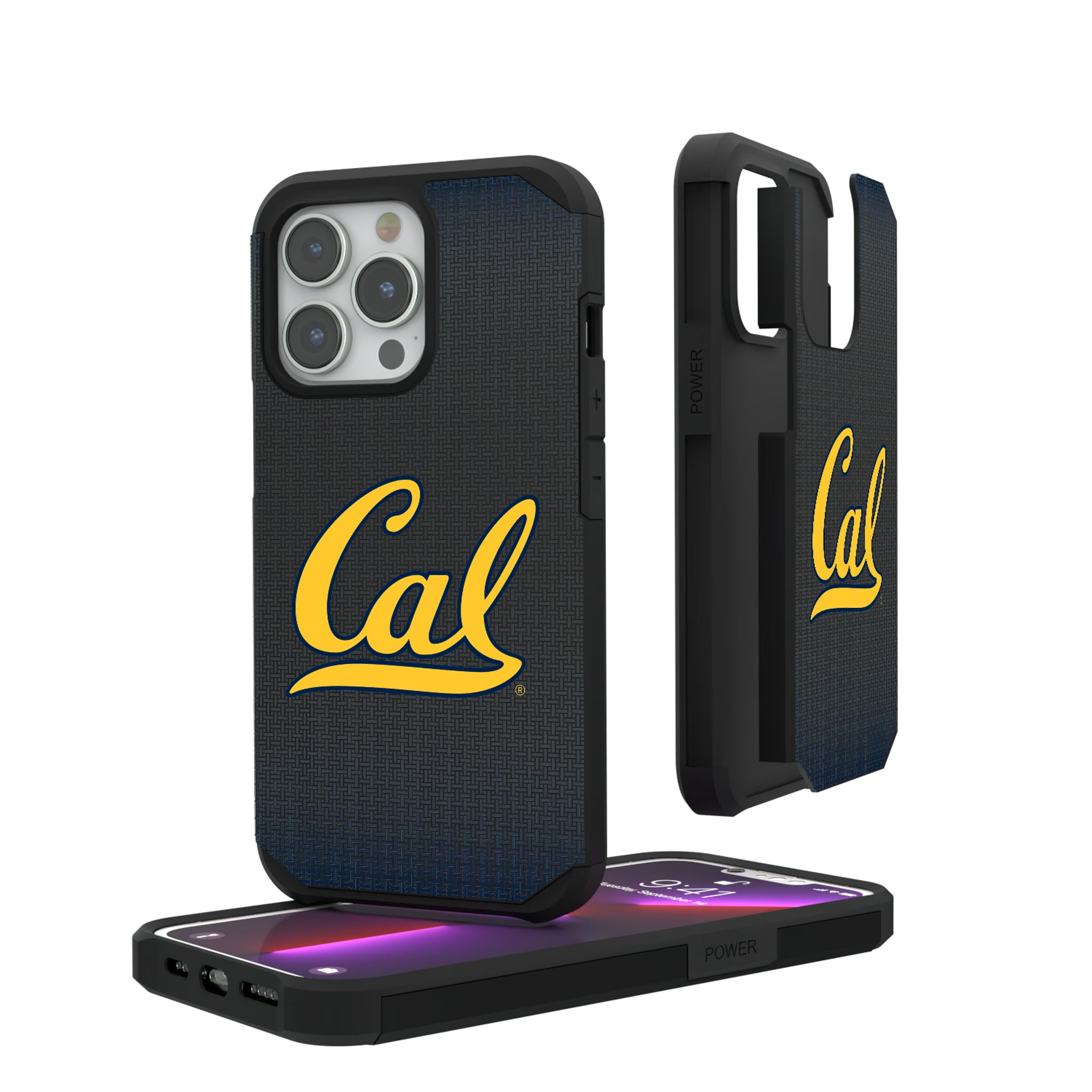 University of California Berkeley Golden Bears Linen iPhone Rugged Phone Case for Apple iPhone#Device_iPhone 13 Pro