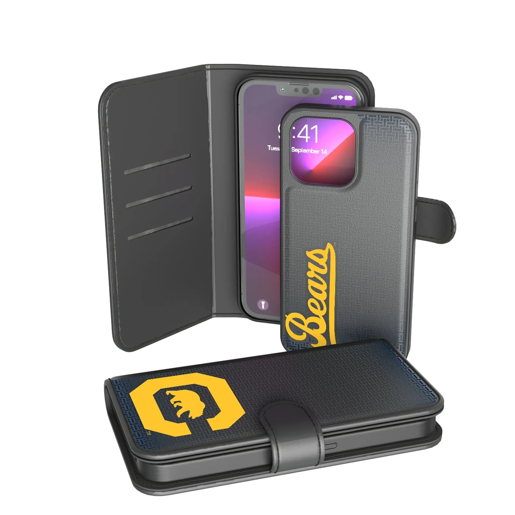 University of California Berkeley Golden Bears Linen iPhone Wallet Phone Case for Apple iPhone