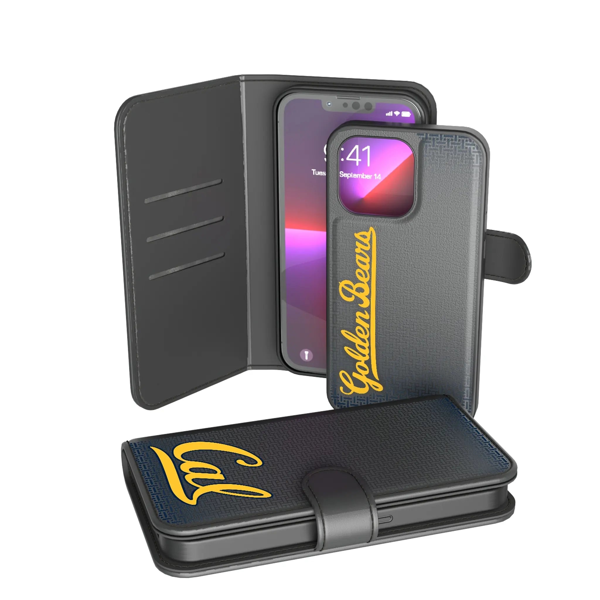 University of California Berkeley Golden Bears Linen iPhone Wallet Phone Case for Apple iPhone
