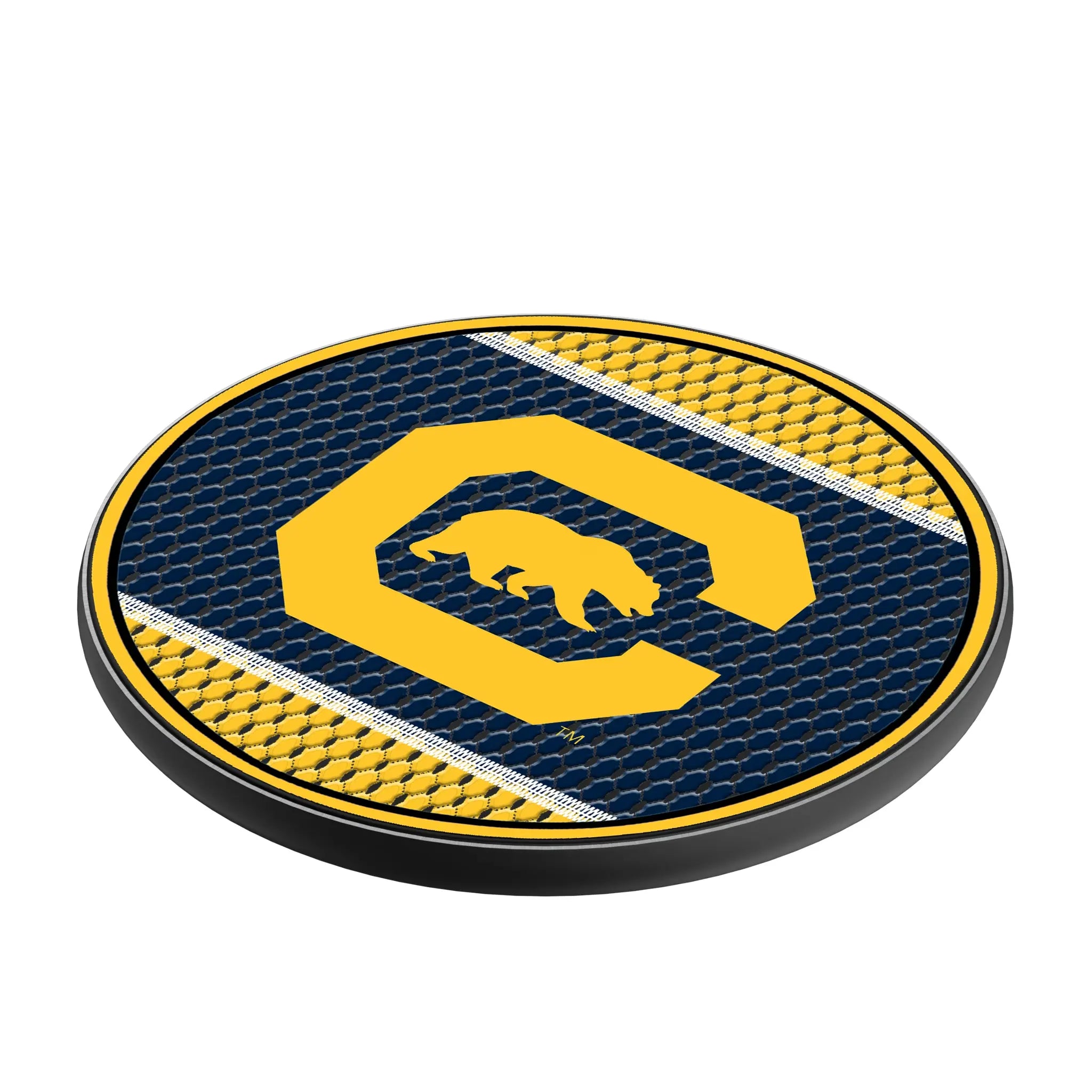 University of California Berkeley Golden Bears Mesh 15-Watt Wireless Charger - Isometric View