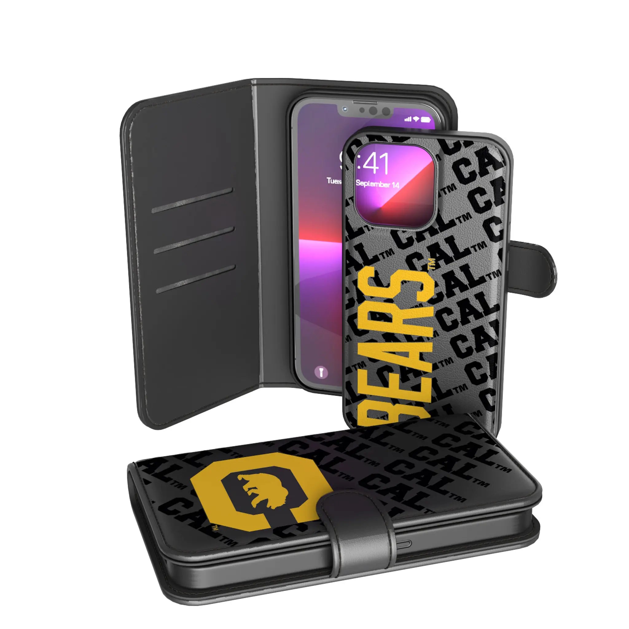 University of California Berkeley Golden Bears Monocolor Tilt iPhone Wallet Phone Case for Apple iPhone
