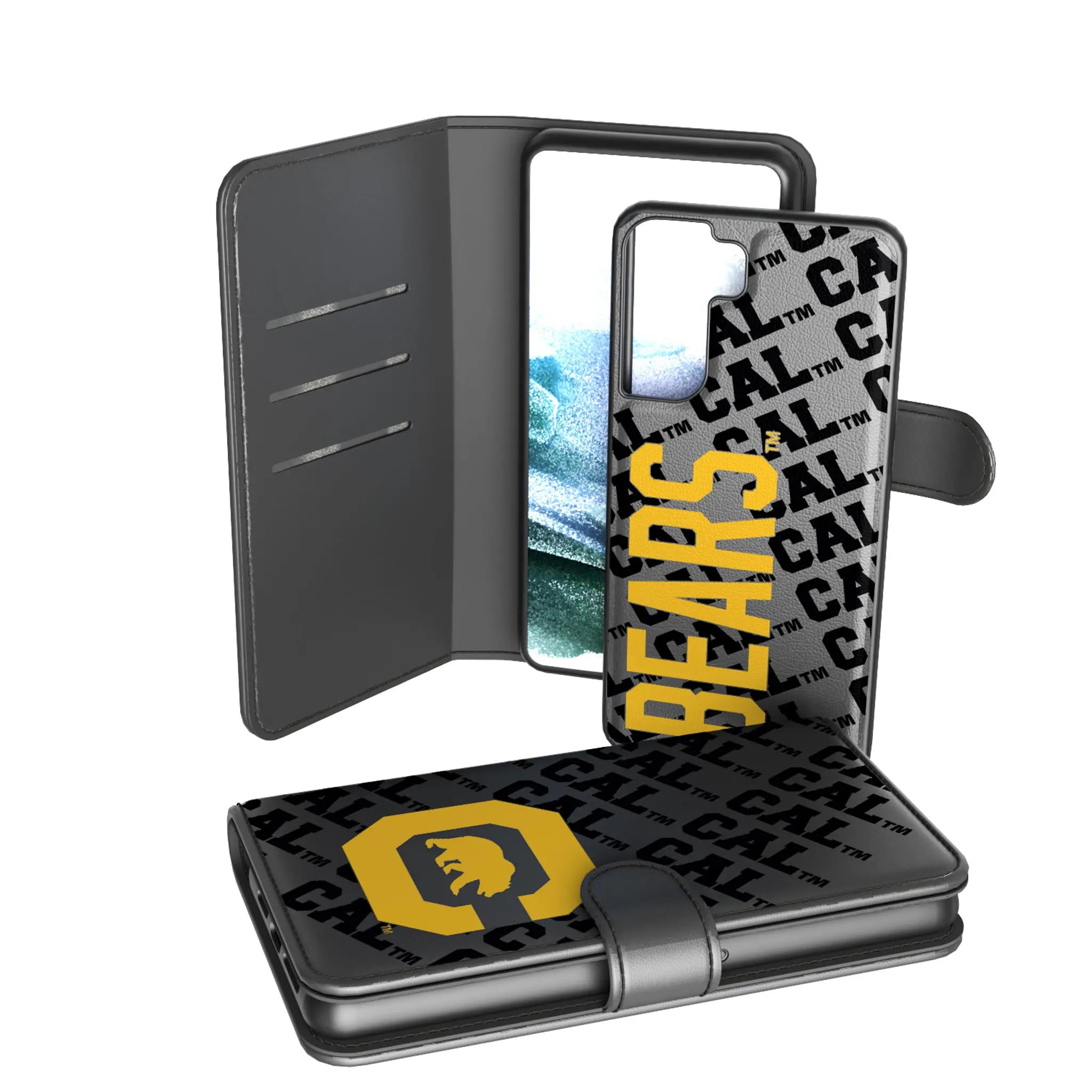 University of California Berkeley Golden Bears Monocolor Tilt Galaxy Wallet Phone Case for Samsung Galaxy