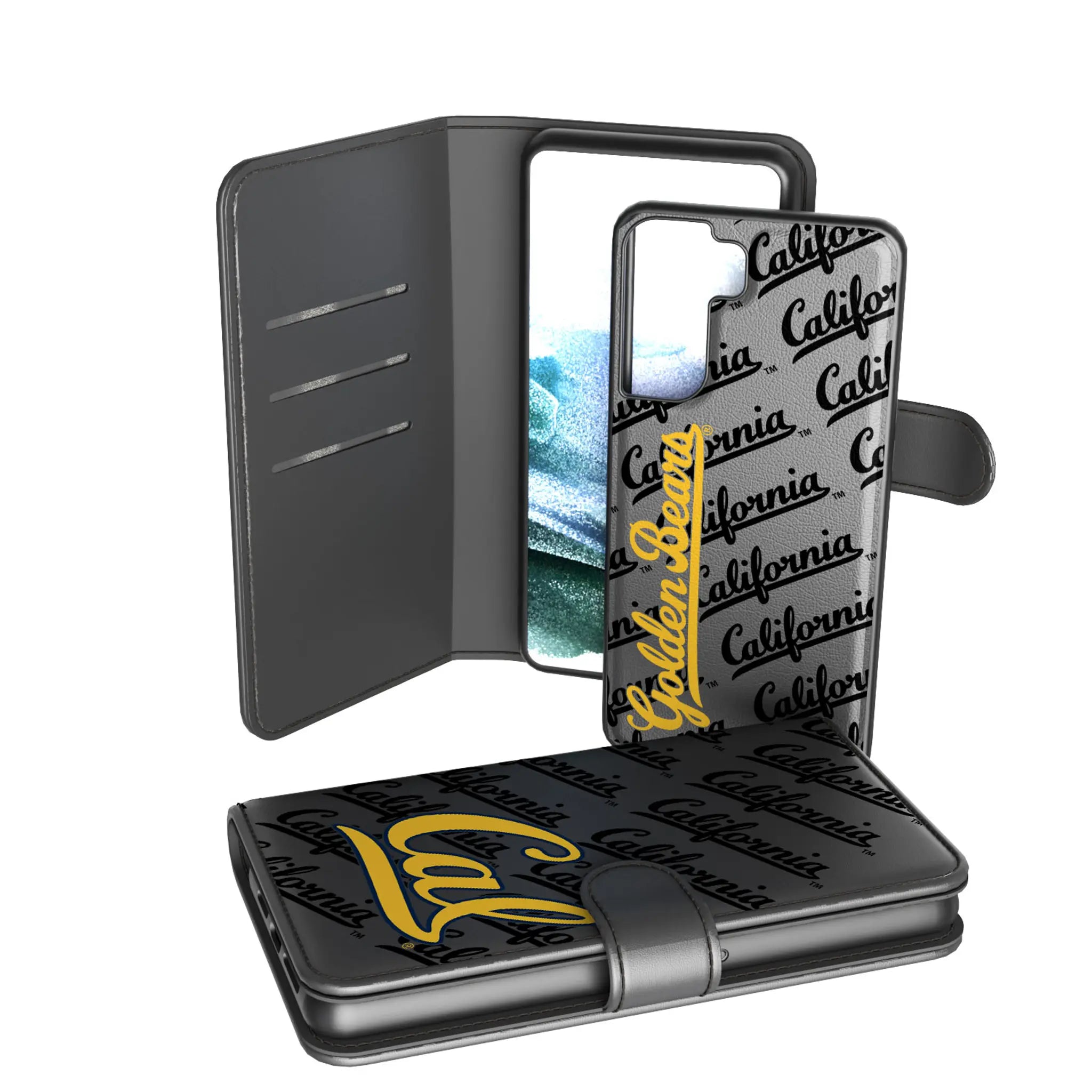 University of California Berkeley Golden Bears Monocolor Tilt Galaxy Wallet Phone Case for Samsung Galaxy