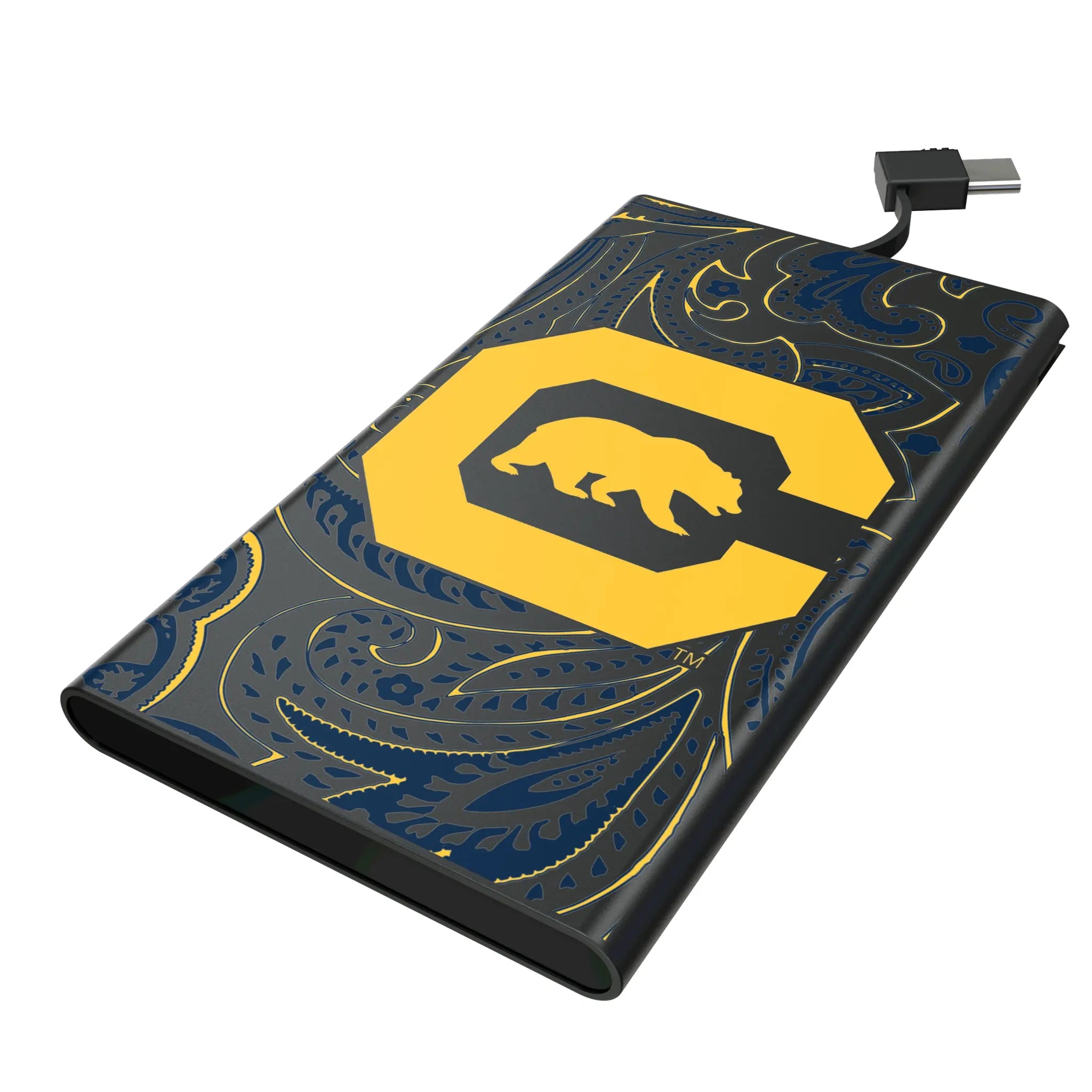 University of California Berkeley Golden Bears Paisley 5000mAh Flat Power Bank