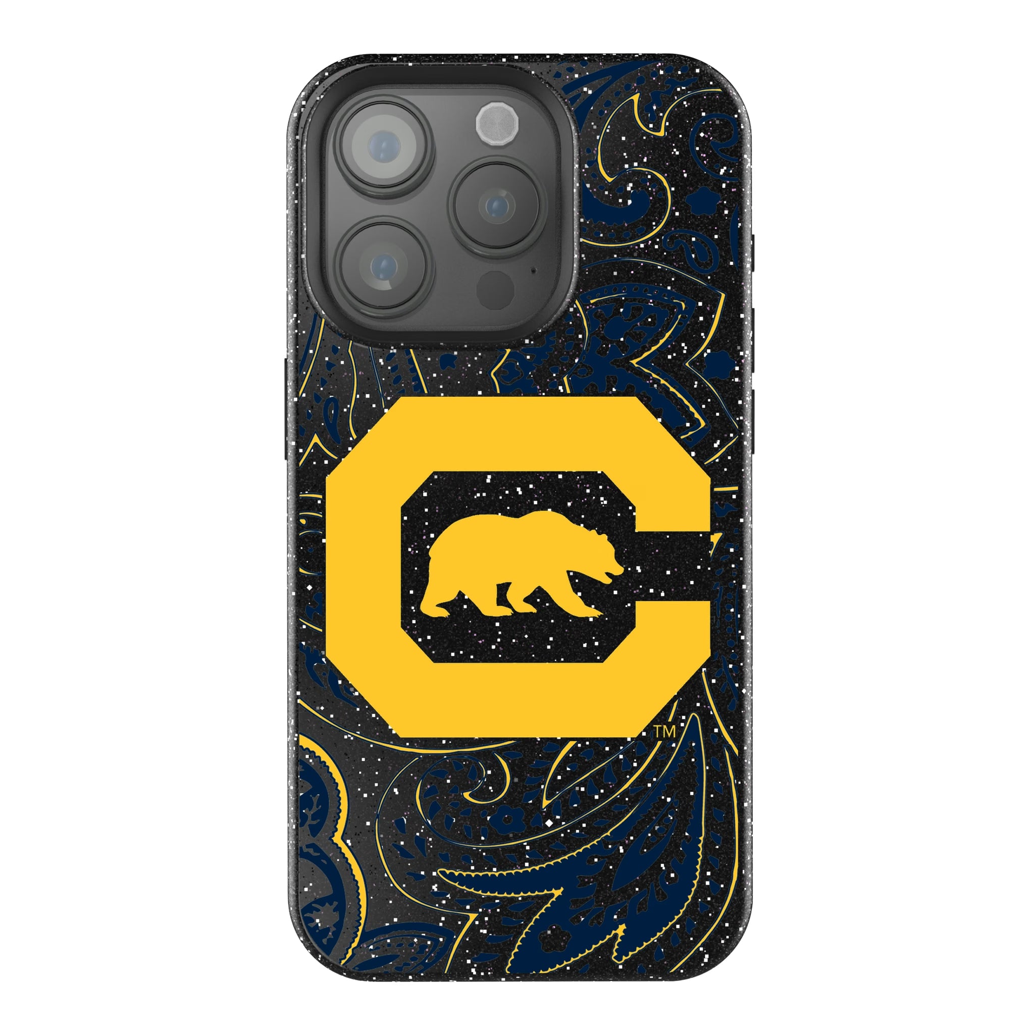 University of California Berkeley Golden Bears Paisley iPhone Bling Phone Case for Apple iPhone