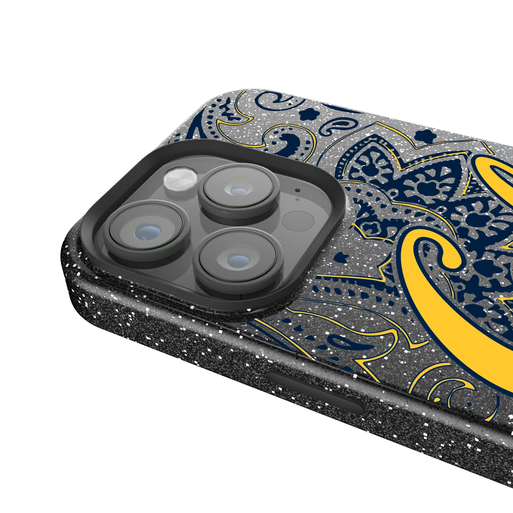 University of California Berkeley Golden Bears Paisley iPhone Bling Phone Case for Apple iPhone - Detail
