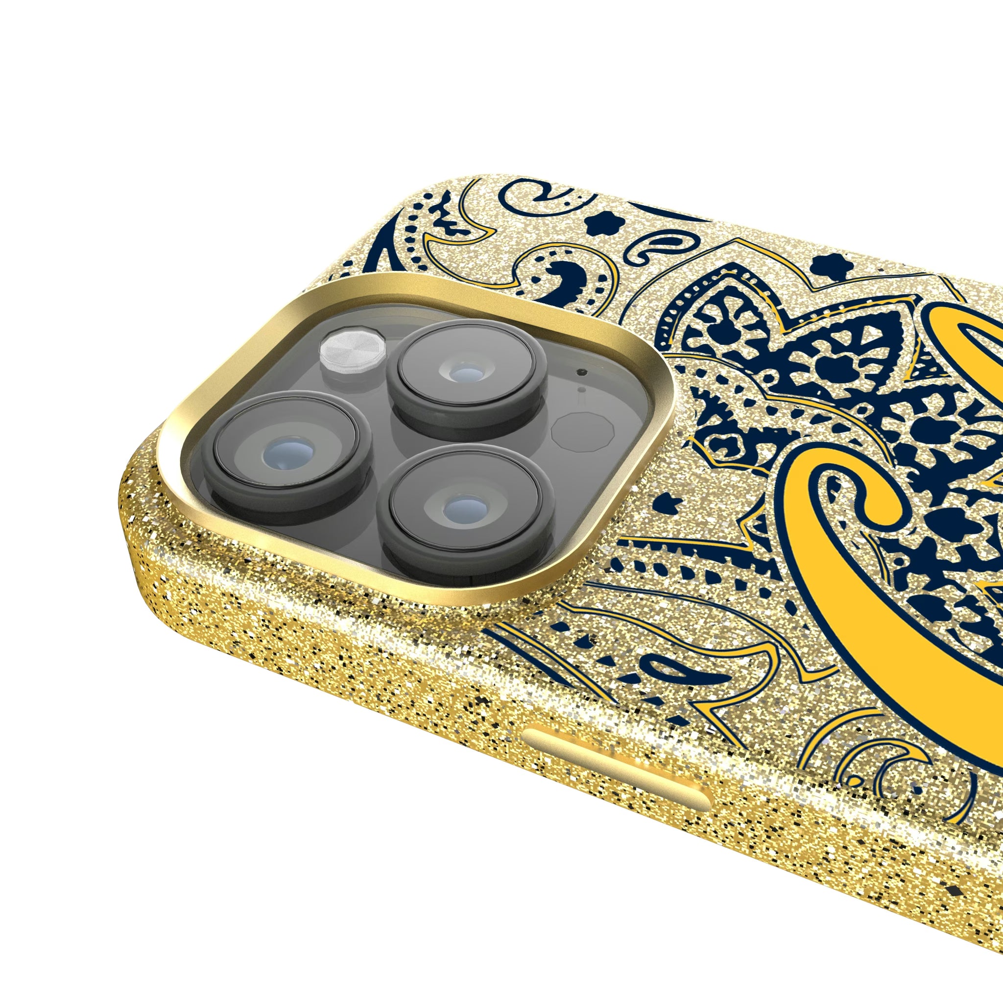 University of California Berkeley Golden Bears Paisley iPhone Bling Phone Case for Apple iPhone - Detail