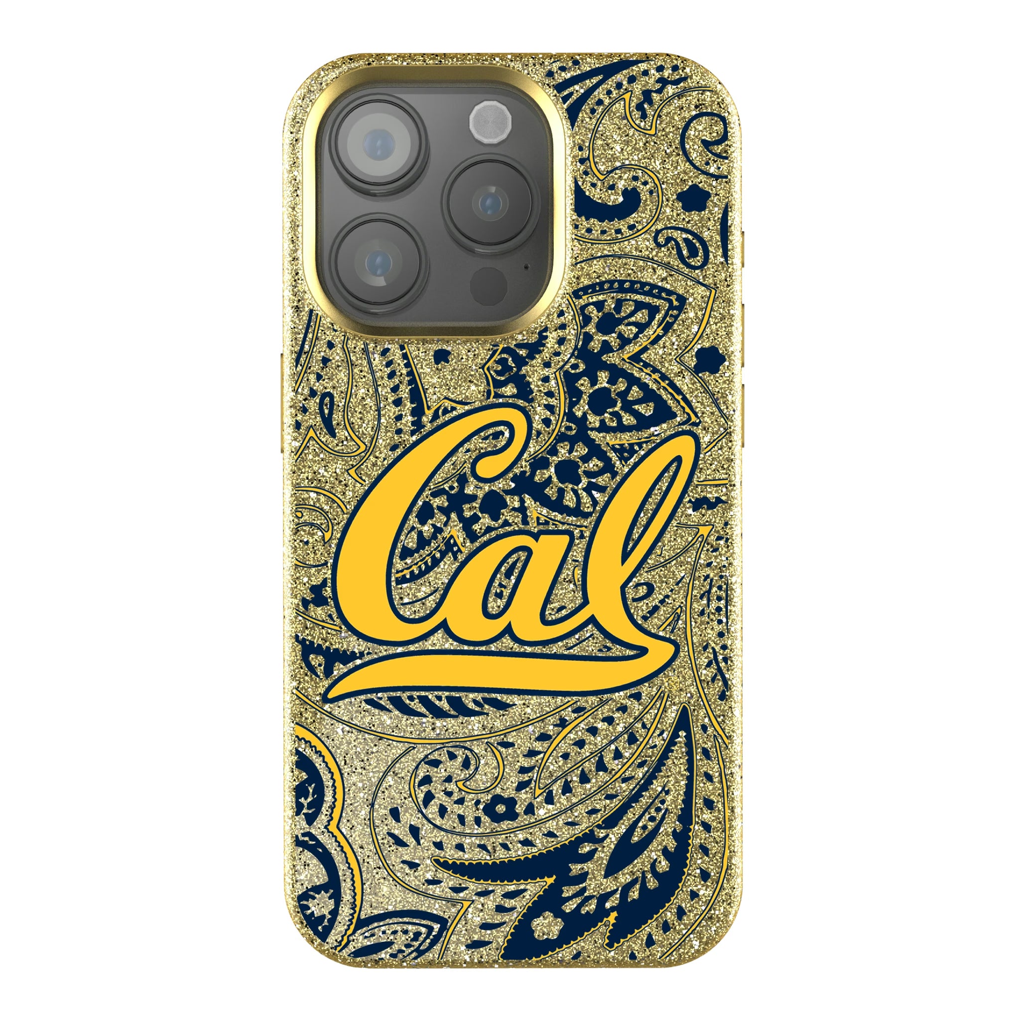 University of California Berkeley Golden Bears Paisley iPhone Bling Phone Case for Apple iPhone