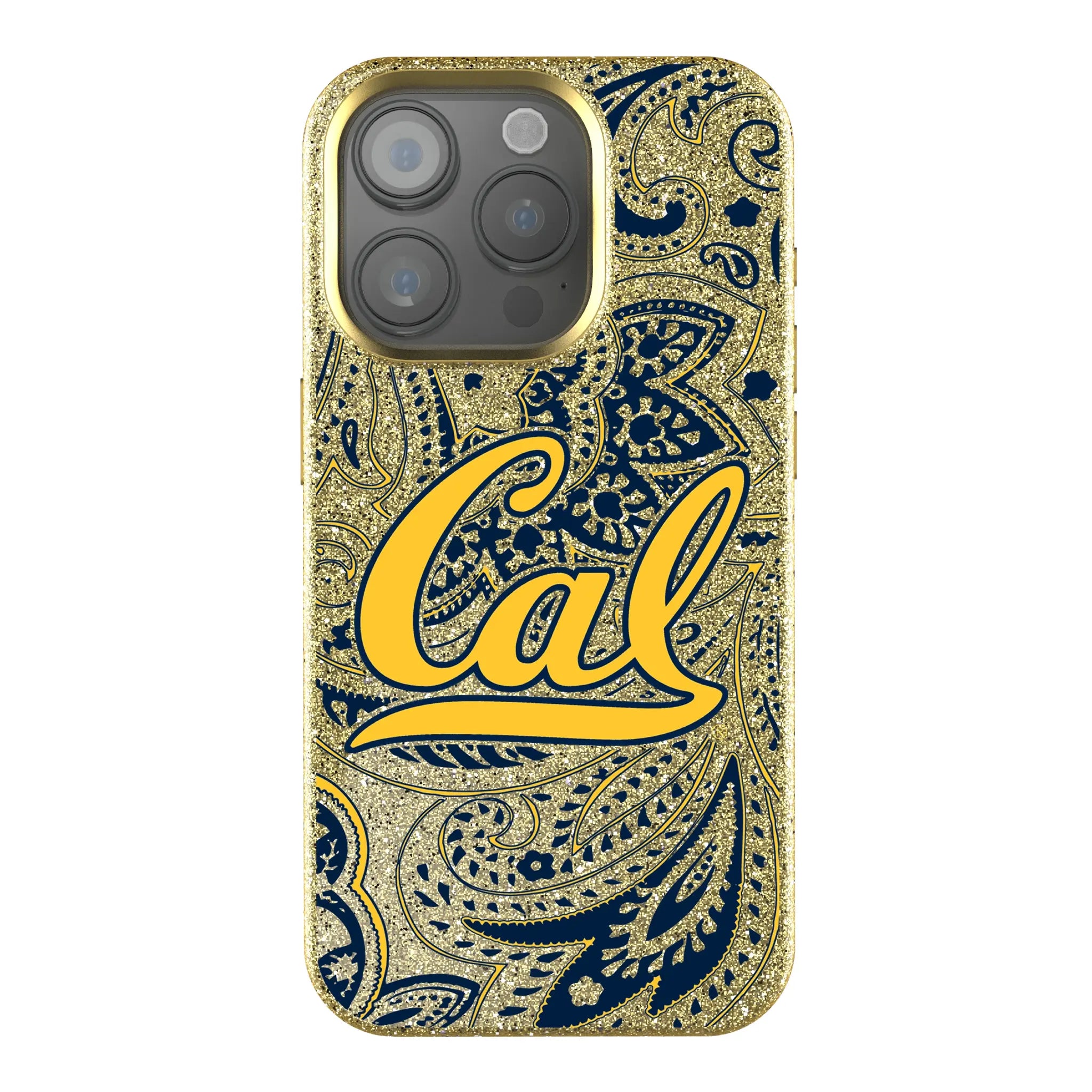 University of California Berkeley Golden Bears Paisley iPhone Bling Phone Case for Apple iPhone