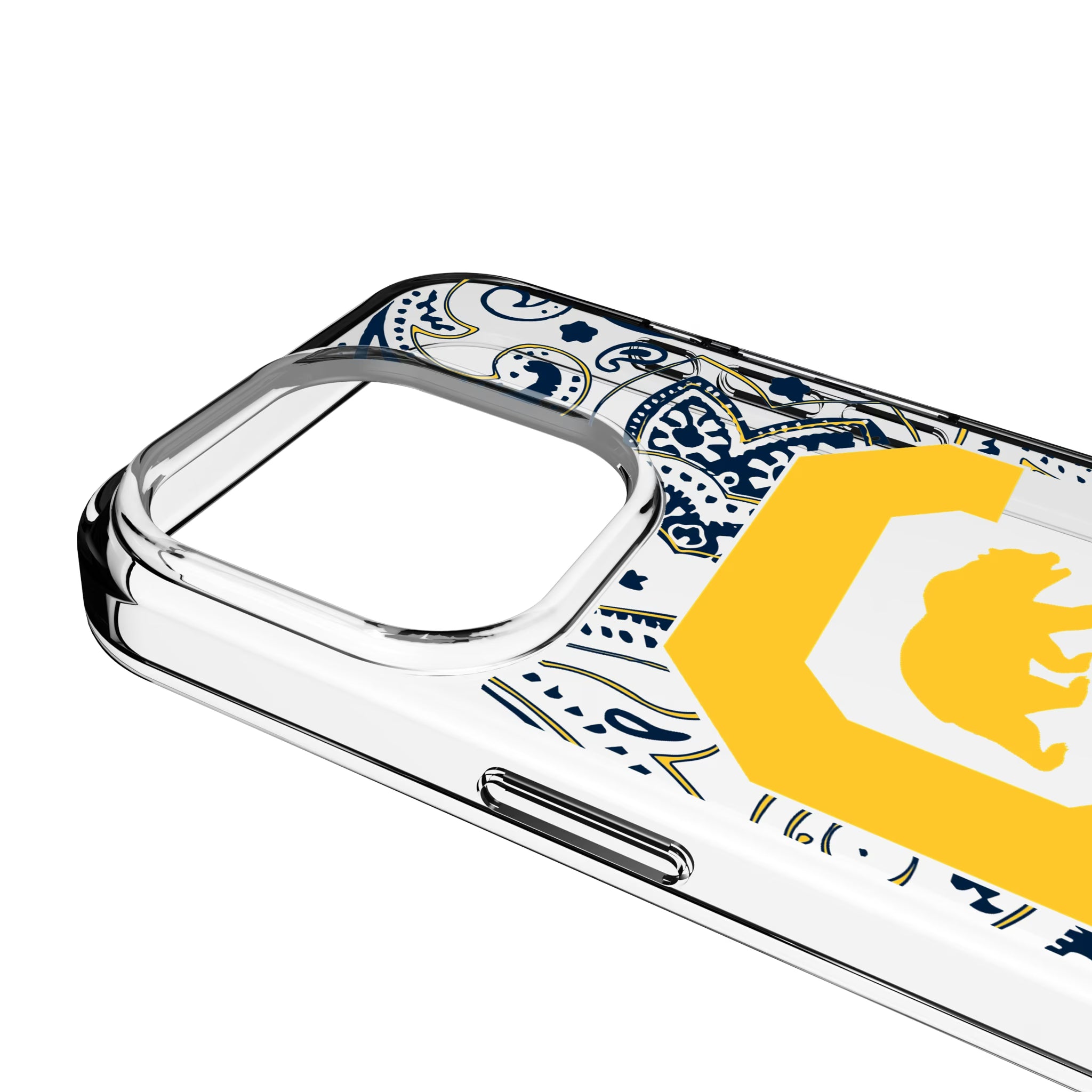 University of California Berkeley Golden Bears Paisley iPhone Clear Phone Case for Apple iPhone - Detail