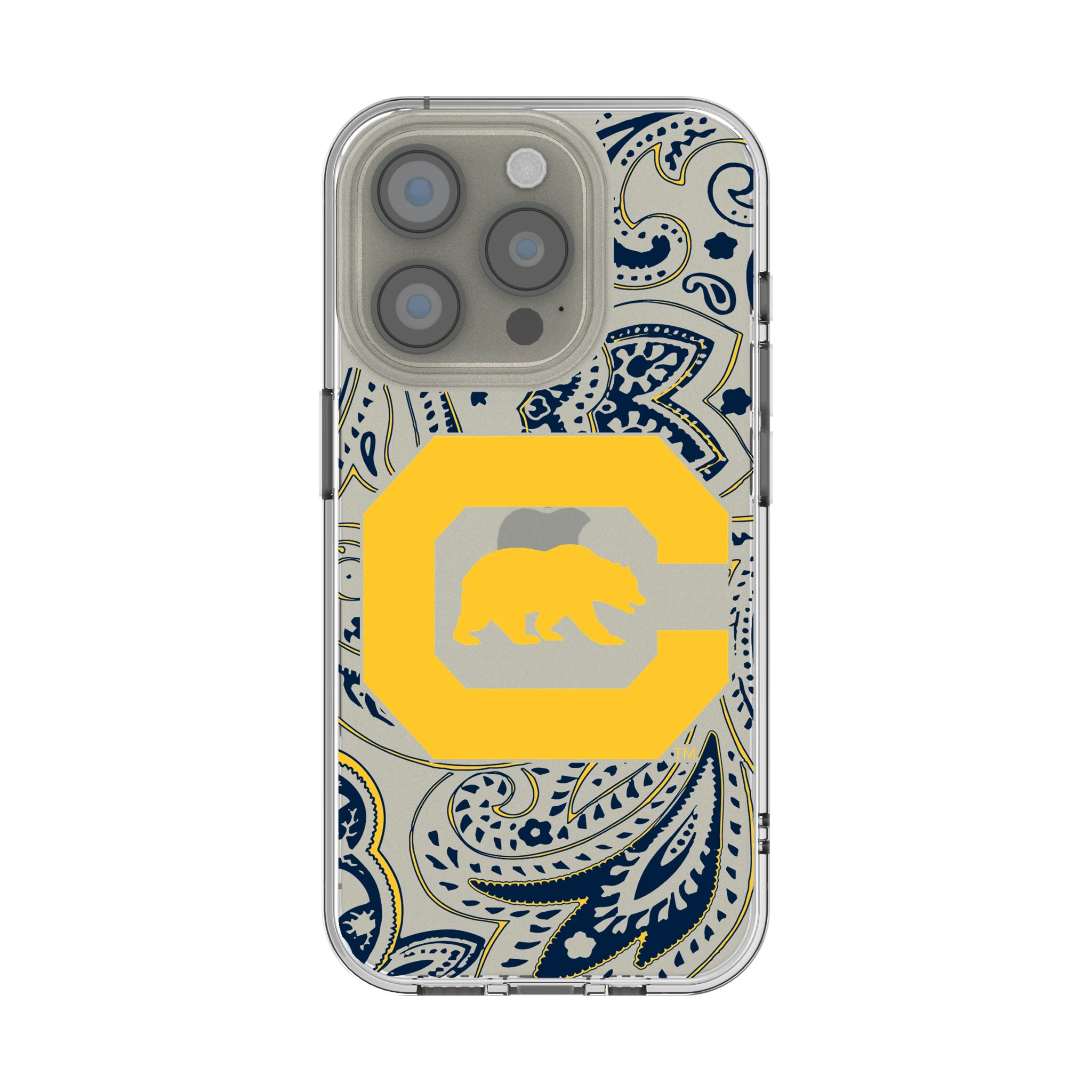 University of California Berkeley Golden Bears Paisley iPhone Clear Phone Case for Apple iPhone