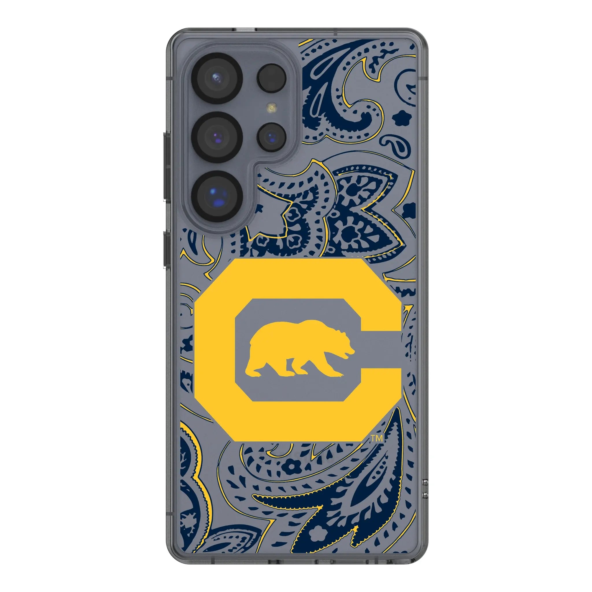 University of California Berkeley Golden Bears Paisley Galaxy Clear Phone Case for Samsung Galaxy#Device_Galaxy S25 Ultra