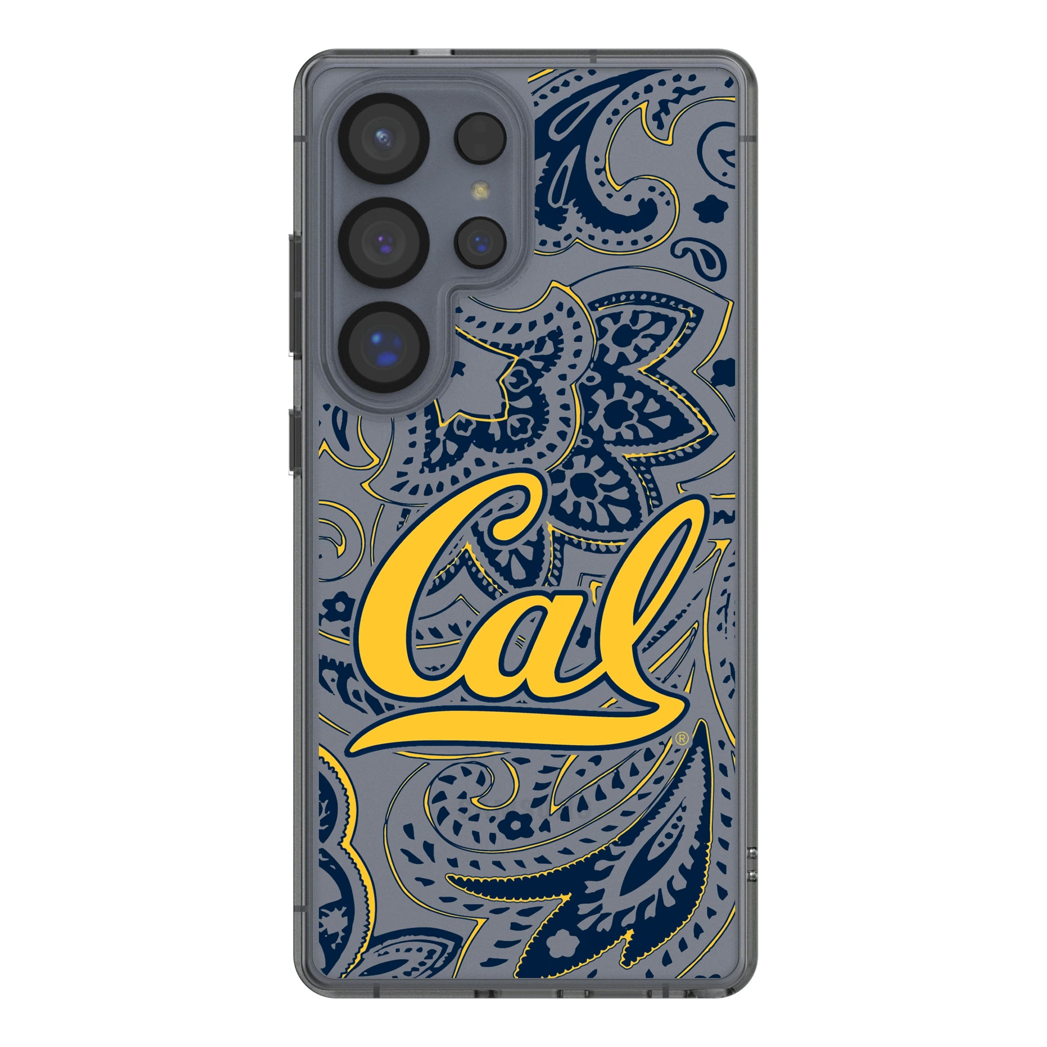 University of California Berkeley Golden Bears Paisley Galaxy Clear Phone Case for Samsung Galaxy