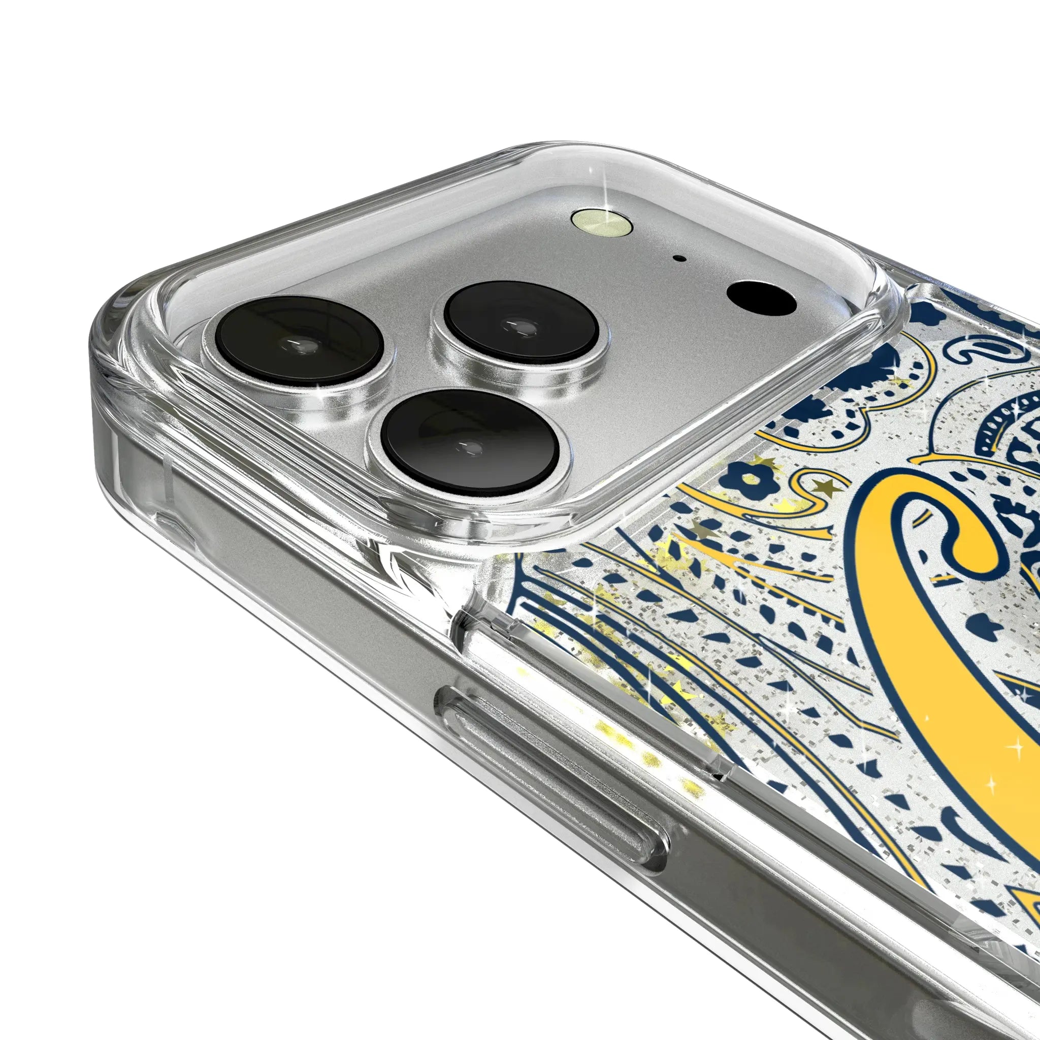 University of California Berkeley Golden Bears Paisley iPhone Glitter Phone Case for Apple iPhone - Detail