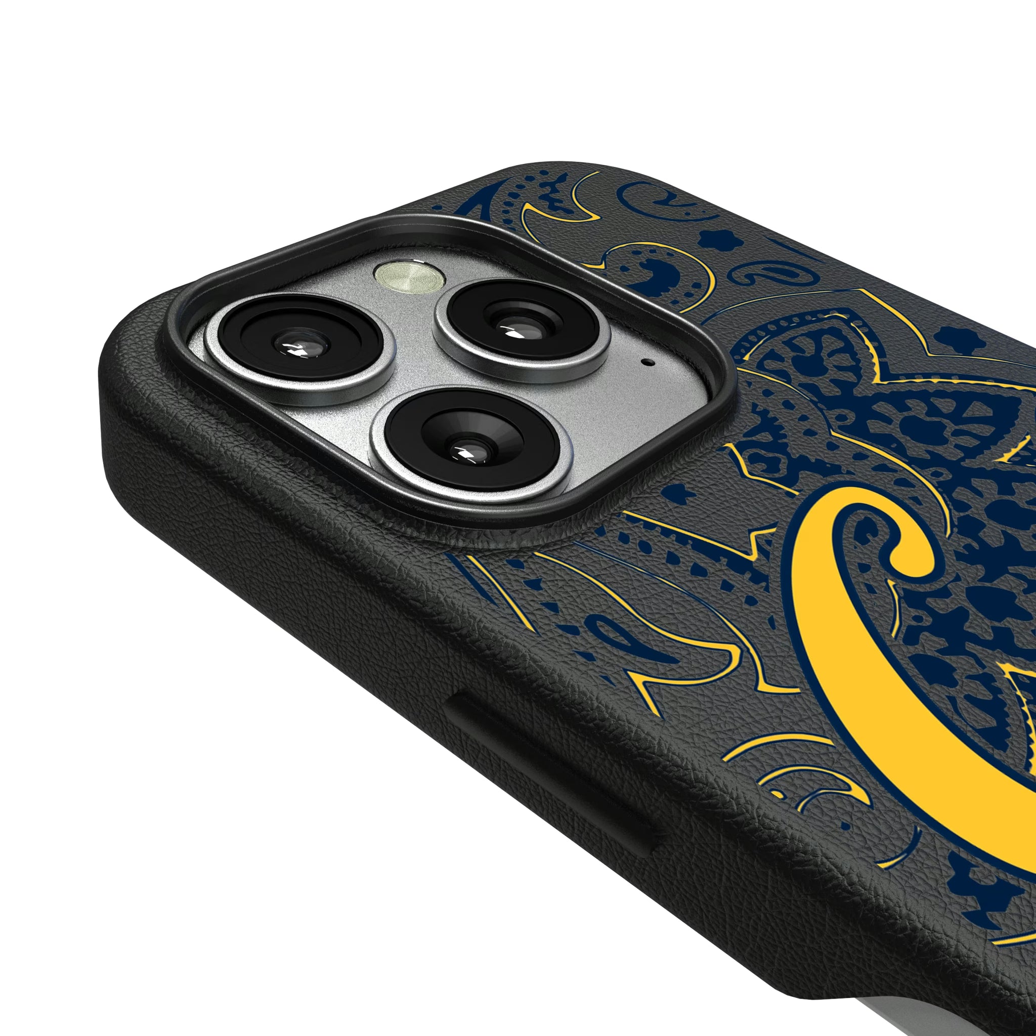 University of California Berkeley Golden Bears Paisley iPhone MagSafe Compatible Phone Case for Apple iPhone - Detail