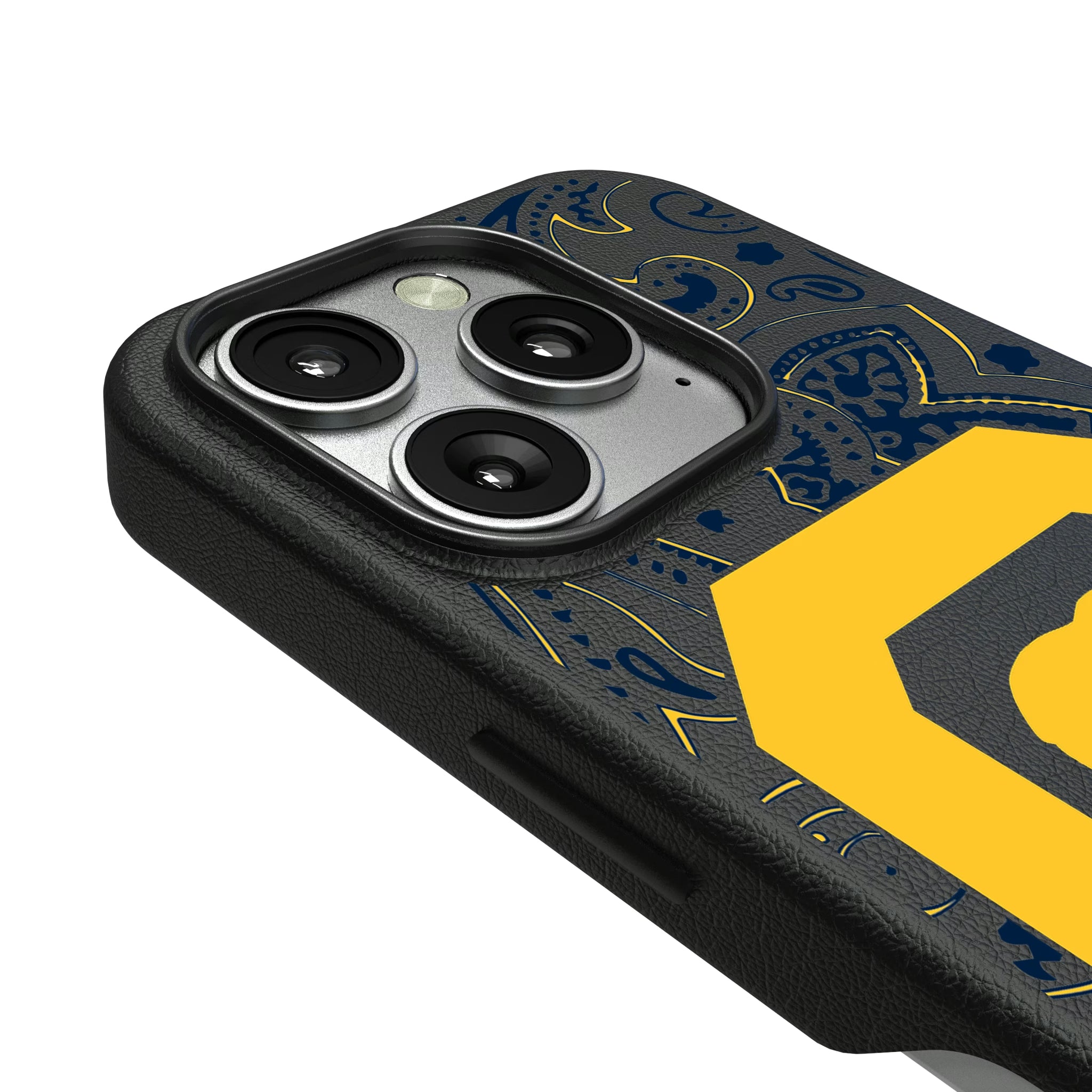 University of California Berkeley Golden Bears Paisley iPhone MagSafe Compatible Phone Case for Apple iPhone - Detail