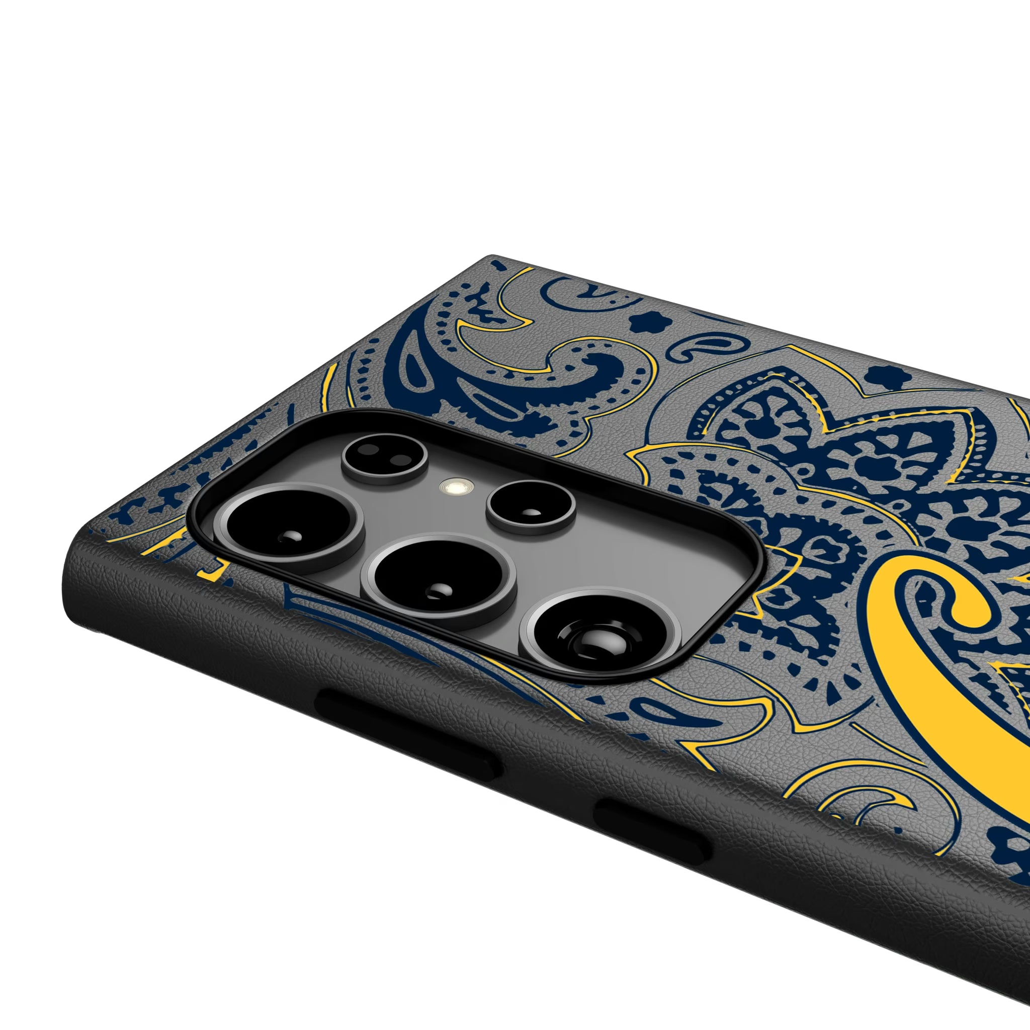 University of California Berkeley Golden Bears Paisley Galaxy MagSafe Compatible Phone Case for Samsung Galaxy - Detail