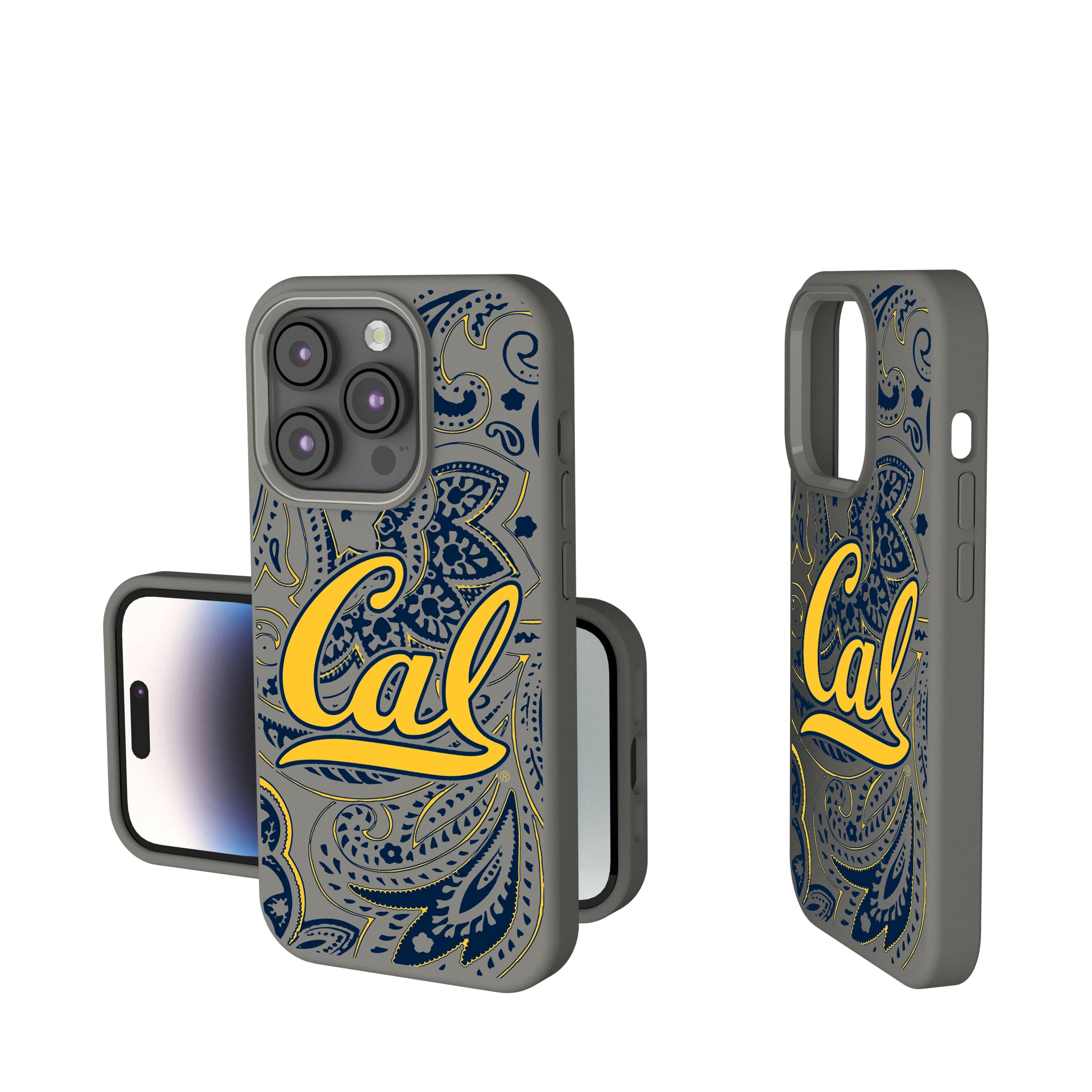 University of California Berkeley Golden Bears Paisley iPhone Soft Touch Phone Case for Apple iPhone