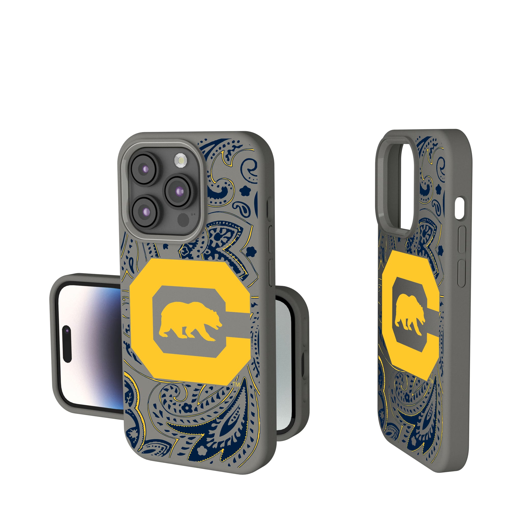 University of California Berkeley Golden Bears Paisley iPhone Soft Touch Phone Case for Apple iPhone