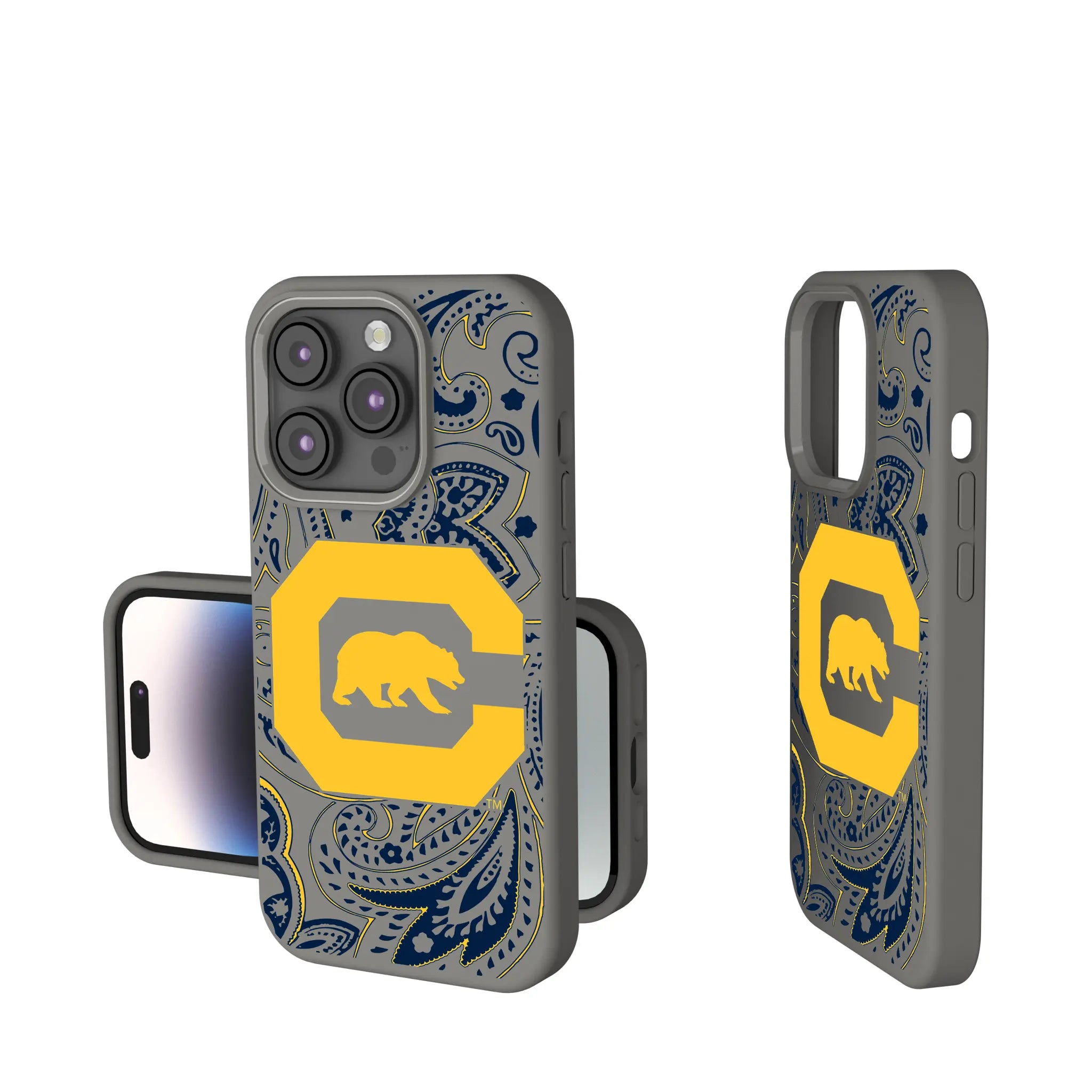 University of California Berkeley Golden Bears Paisley iPhone Soft Touch Phone Case for Apple iPhone