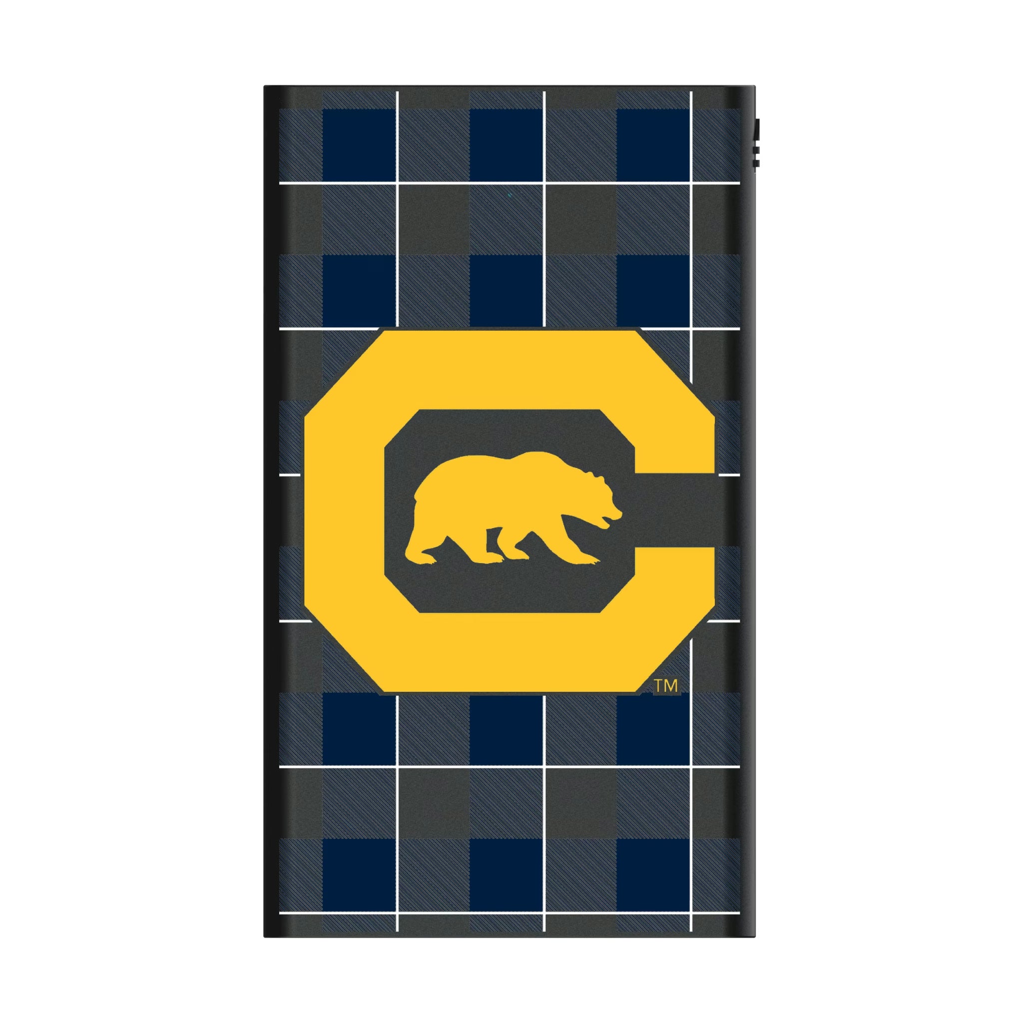 University of California Berkeley Golden Bears Plaid 5000mAh Flat Powerbank