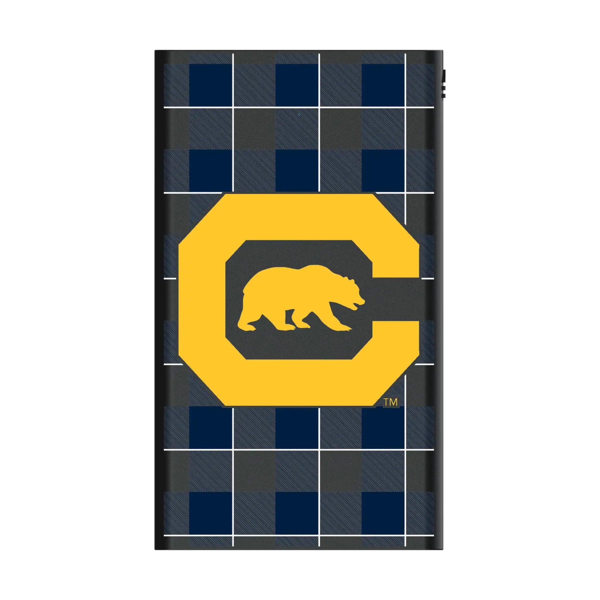 University of California Berkeley Golden Bears Plaid 5000mAh Flat Power Bank