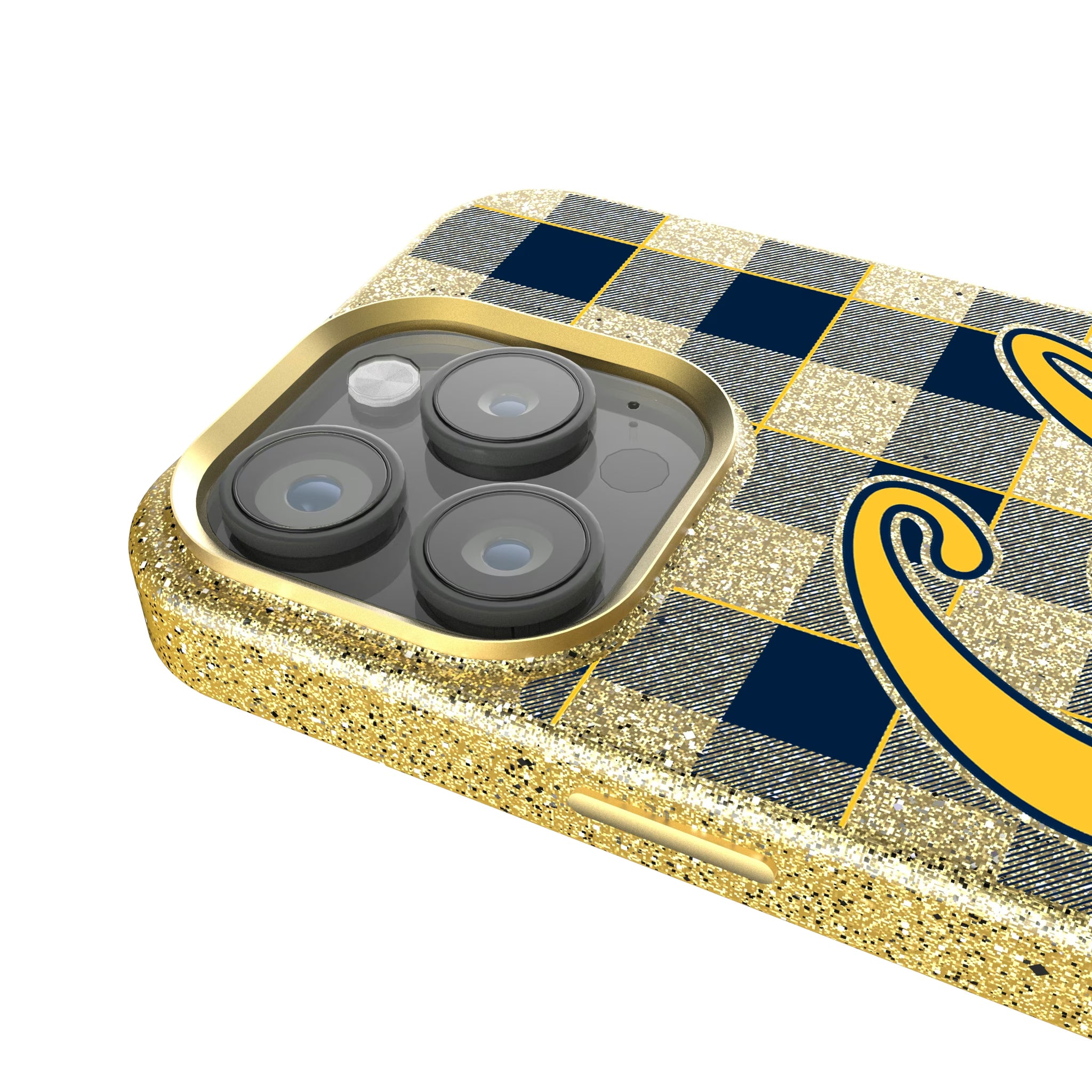 University of California Berkeley Golden Bears Plaid iPhone Bling Phone Case for Apple iPhone - Detail