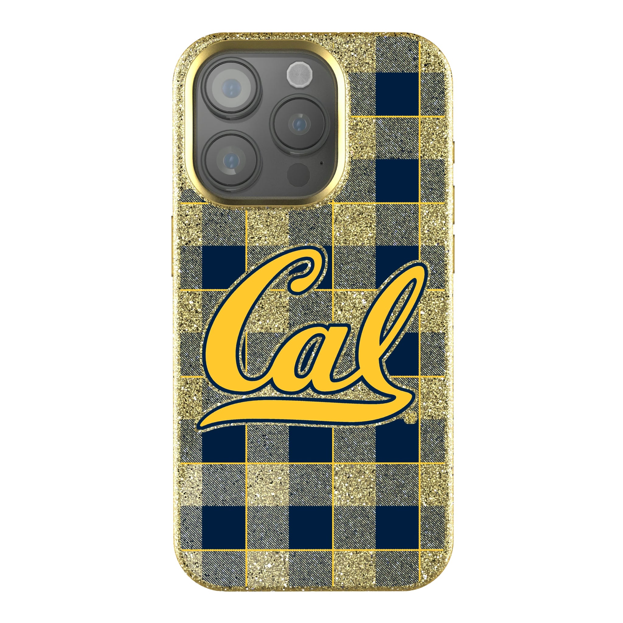 University of California Berkeley Golden Bears Plaid iPhone Bling Phone Case for Apple iPhone