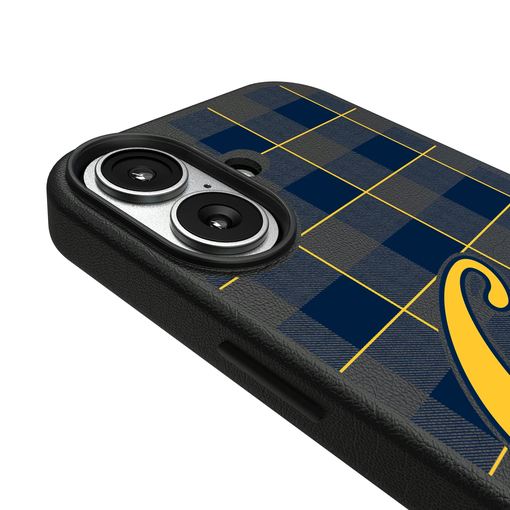 University of California Berkeley Golden Bears Plaid iPhone MagSafe Compatible Phone Case for Apple iPhone - Detail#Device_iPhone 17
