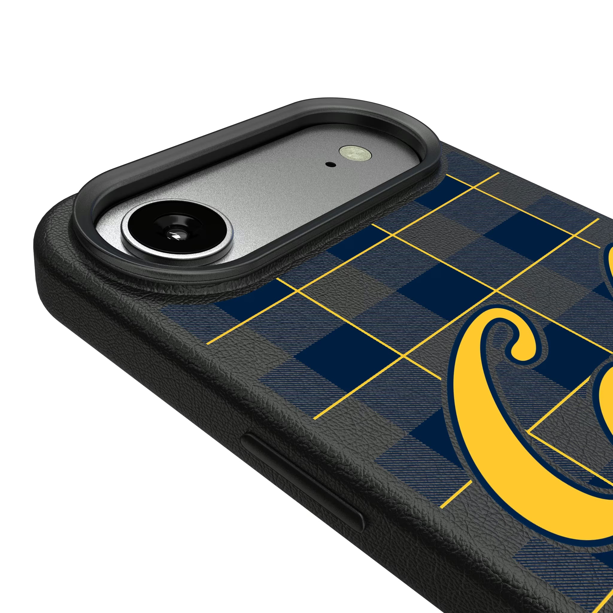 University of California Berkeley Golden Bears Plaid iPhone MagSafe Compatible Phone Case for Apple iPhone - Detail#Device_iPhone Air