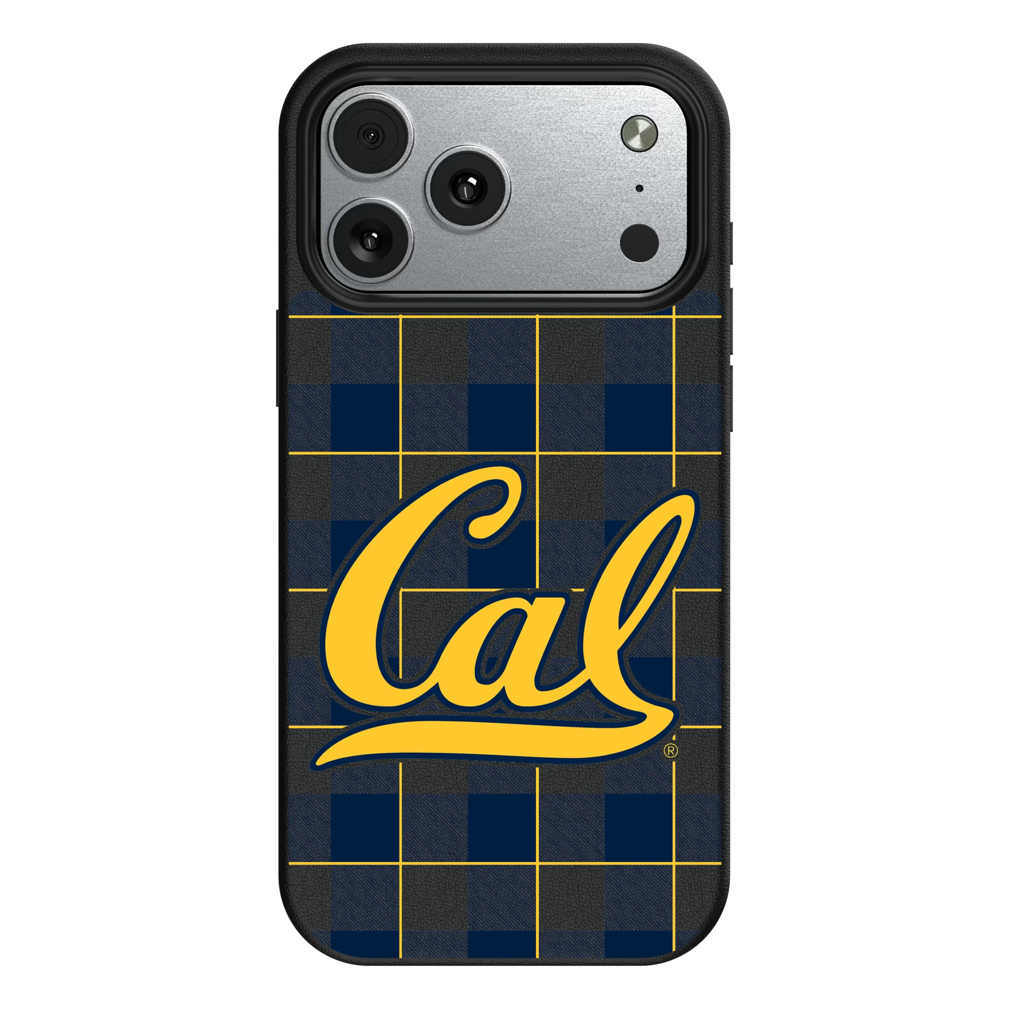 University of California Berkeley Golden Bears Plaid iPhone MagSafe Compatible Phone Case for Apple iPhone#Device_iPhone 17 Pro Max