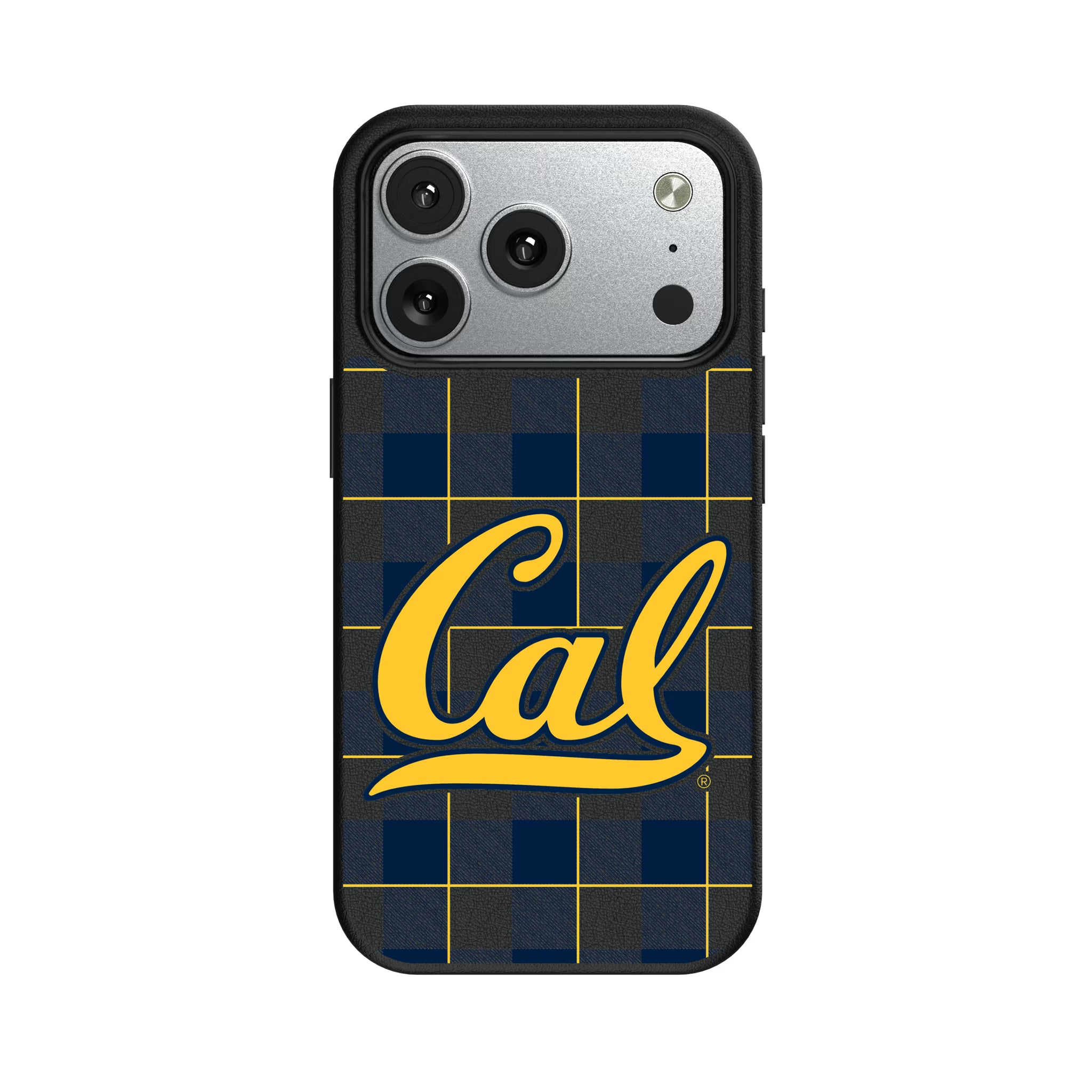 University of California Berkeley Golden Bears Plaid iPhone MagSafe Compatible Phone Case for Apple iPhone#Device_iPhone 17 Pro