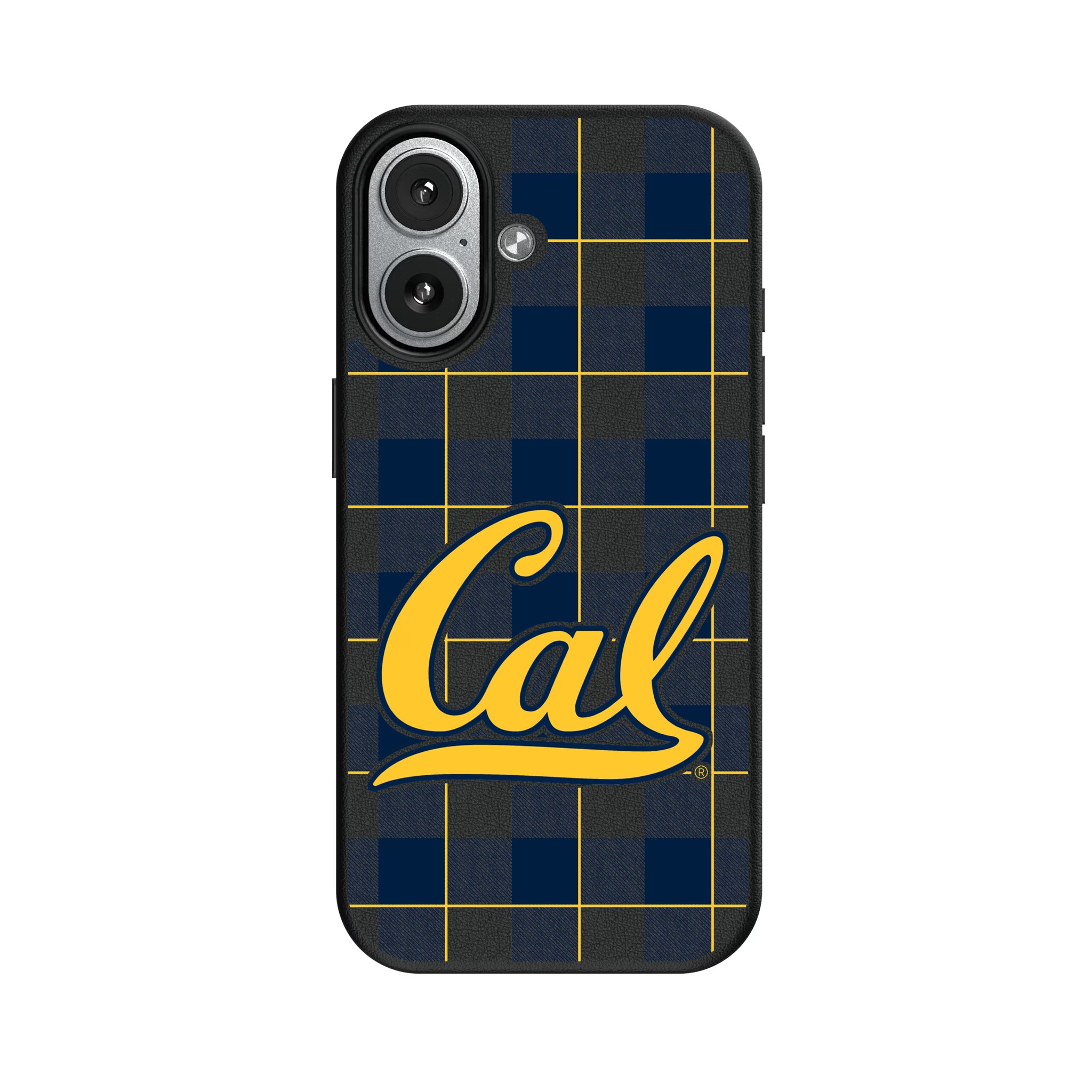 University of California Berkeley Golden Bears Plaid iPhone MagSafe Compatible Phone Case for Apple iPhone#Device_iPhone 17