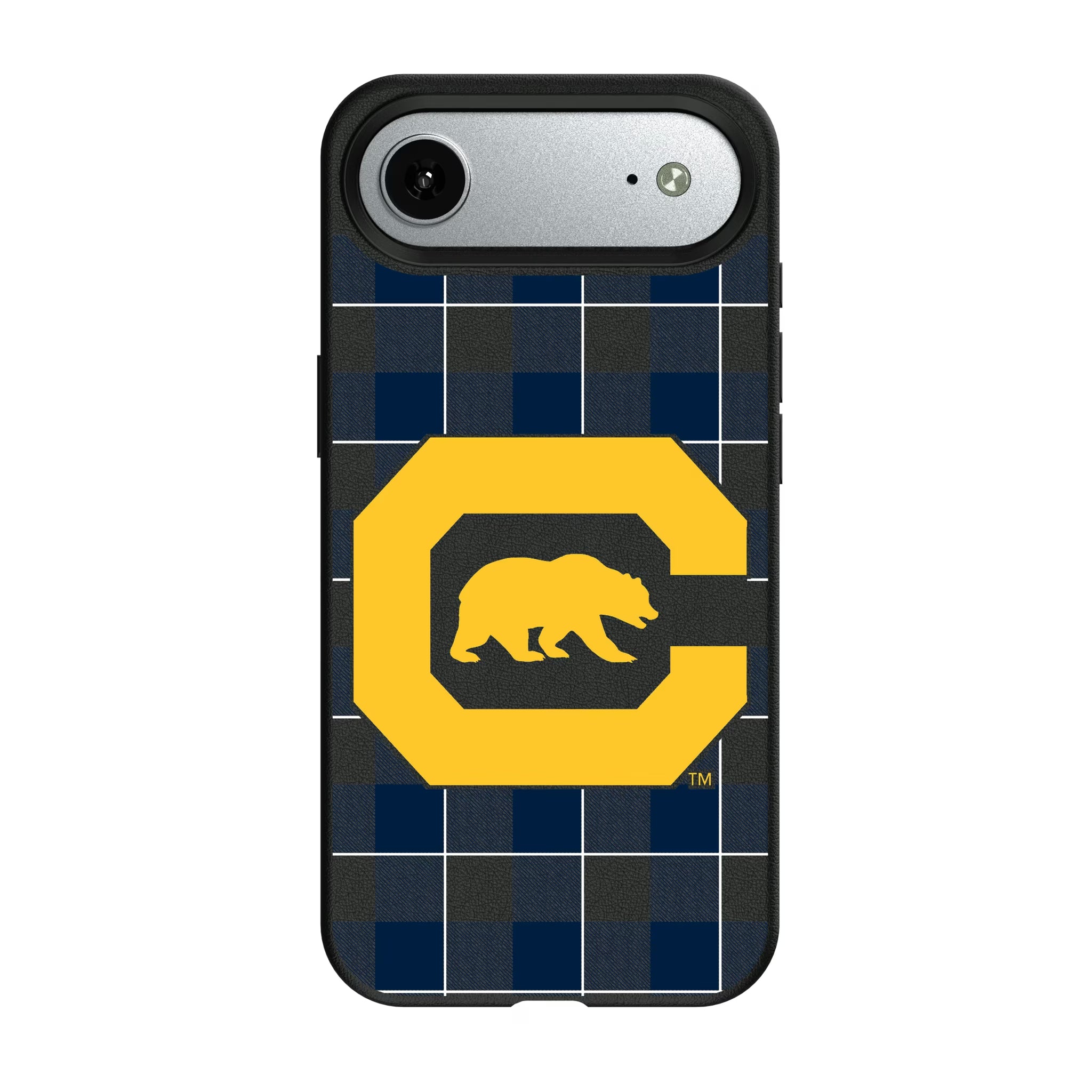 University of California Berkeley Golden Bears Plaid iPhone MagSafe Compatible Phone Case for Apple iPhone#Device_iPhone Air