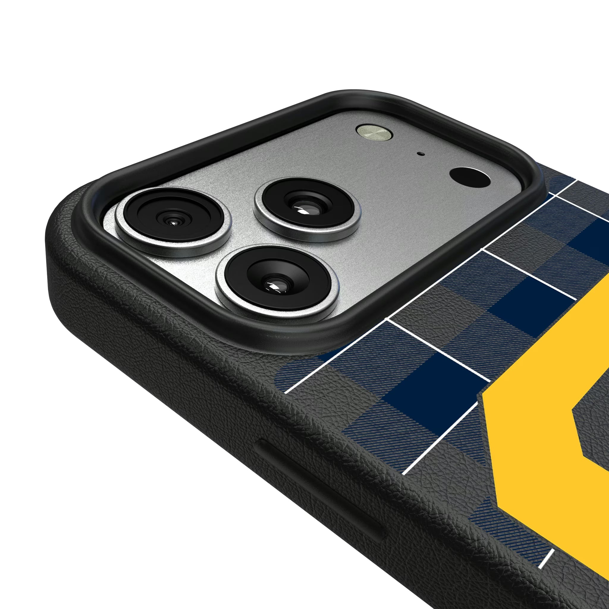 University of California Berkeley Golden Bears Plaid iPhone MagSafe Compatible Phone Case for Apple iPhone - Detail#Device_iPhone 17 Pro Max
