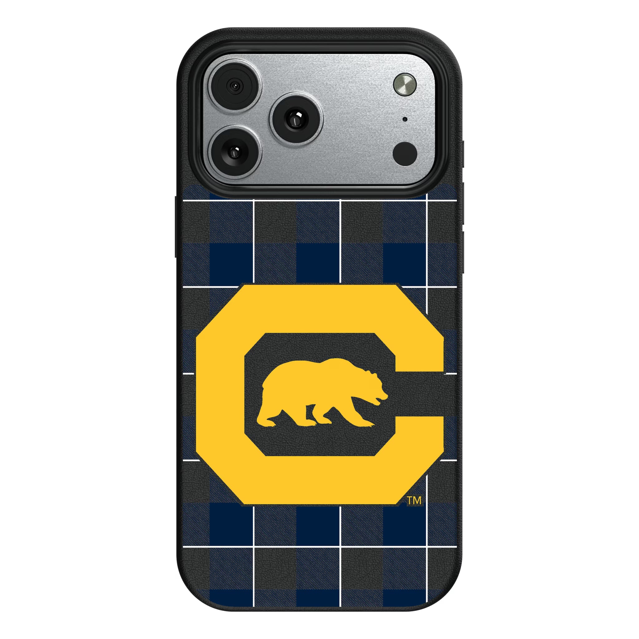 University of California Berkeley Golden Bears Plaid iPhone MagSafe Compatible Phone Case for Apple iPhone#Device_iPhone 17 Pro Max