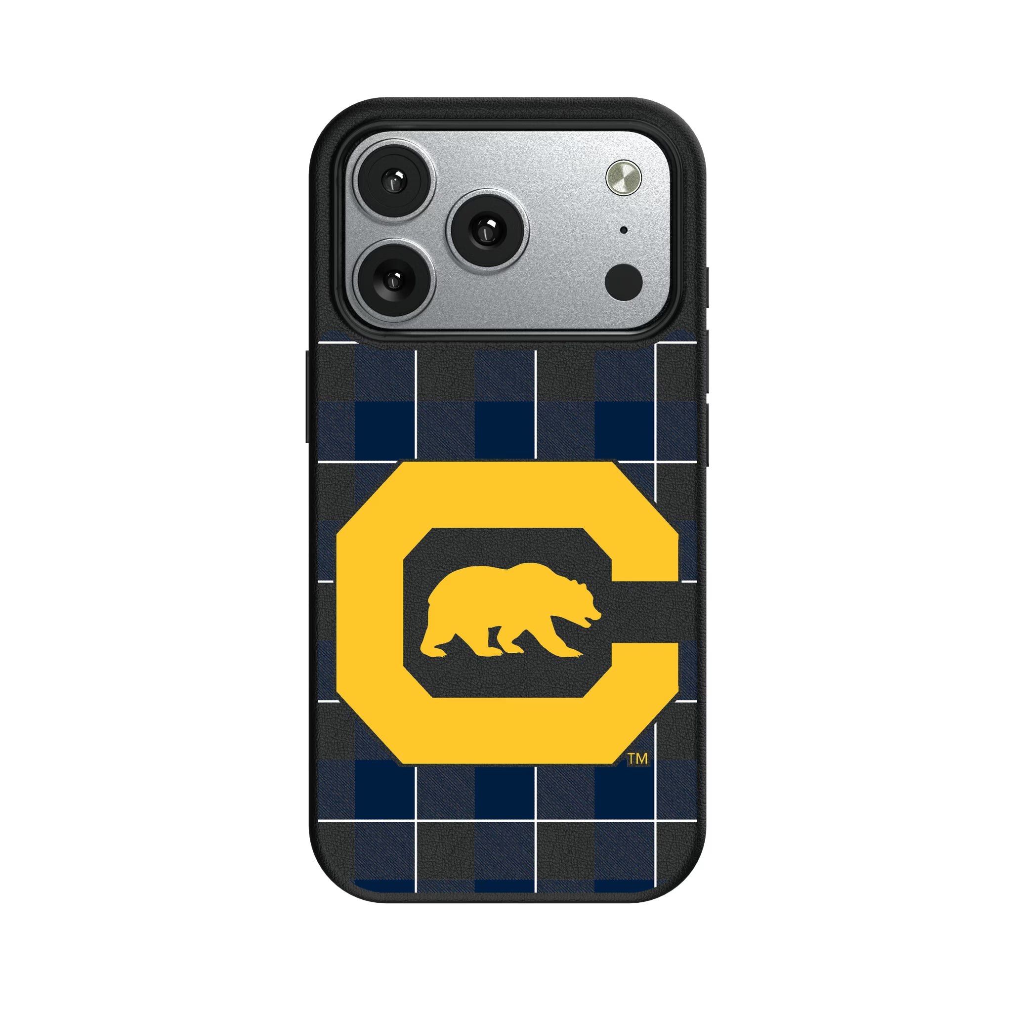 University of California Berkeley Golden Bears Plaid iPhone MagSafe Compatible Phone Case for Apple iPhone#Device_iPhone 17 Pro