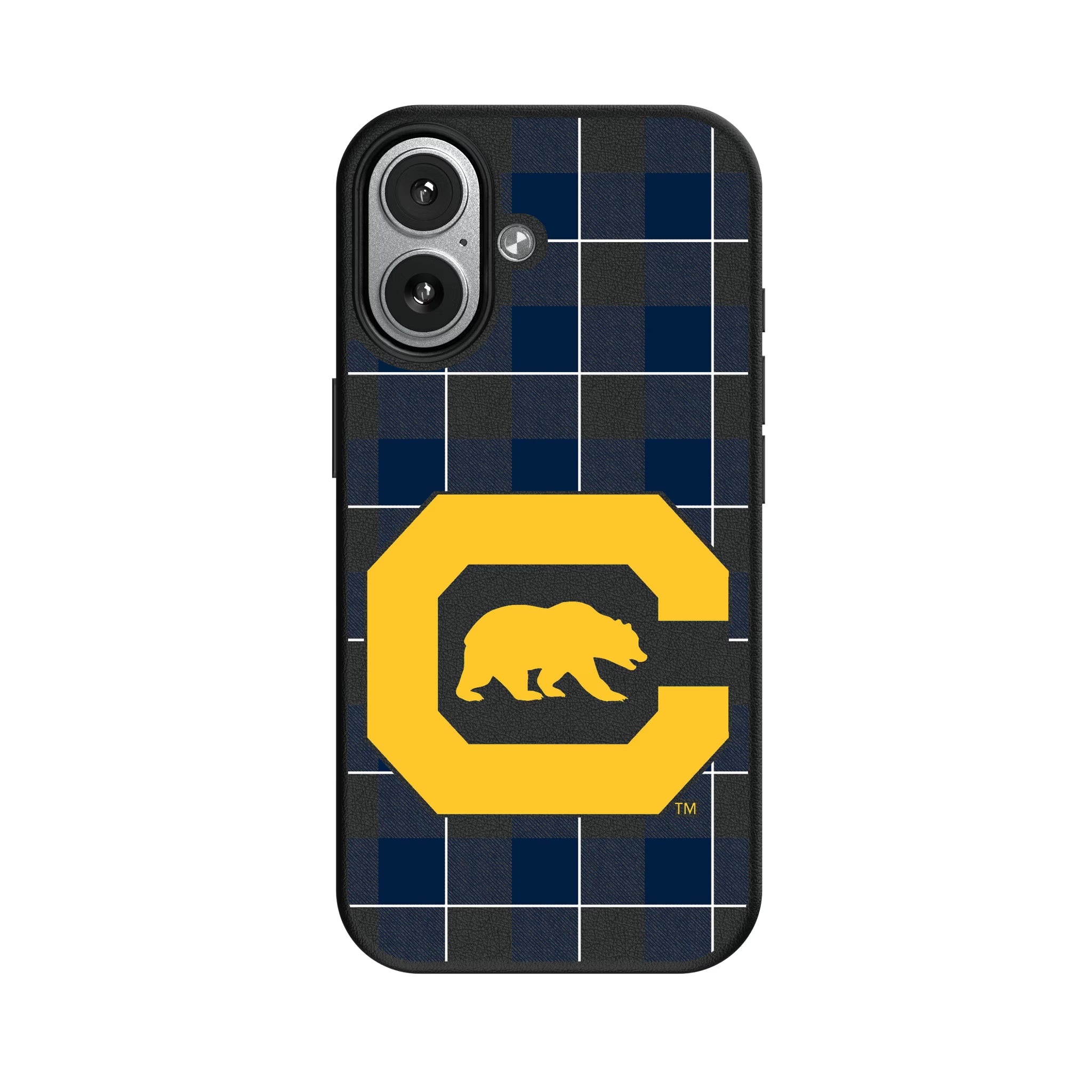 University of California Berkeley Golden Bears Plaid iPhone MagSafe Compatible Phone Case for Apple iPhone#Device_iPhone 17