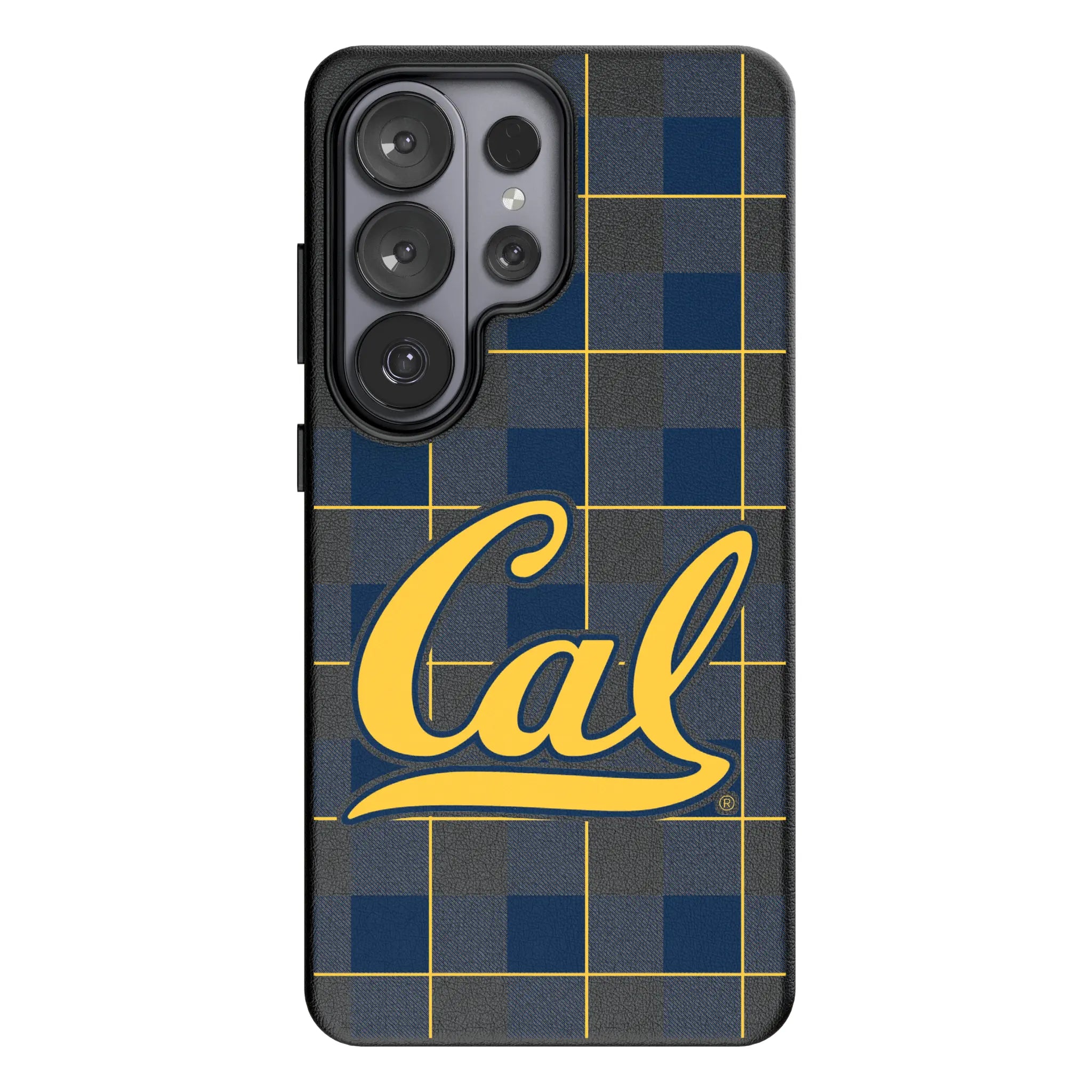 University of California Berkeley Golden Bears Plaid Galaxy MagSafe Compatible Phone Case for Samsung Galaxy#Device_Galaxy S26 Ultra