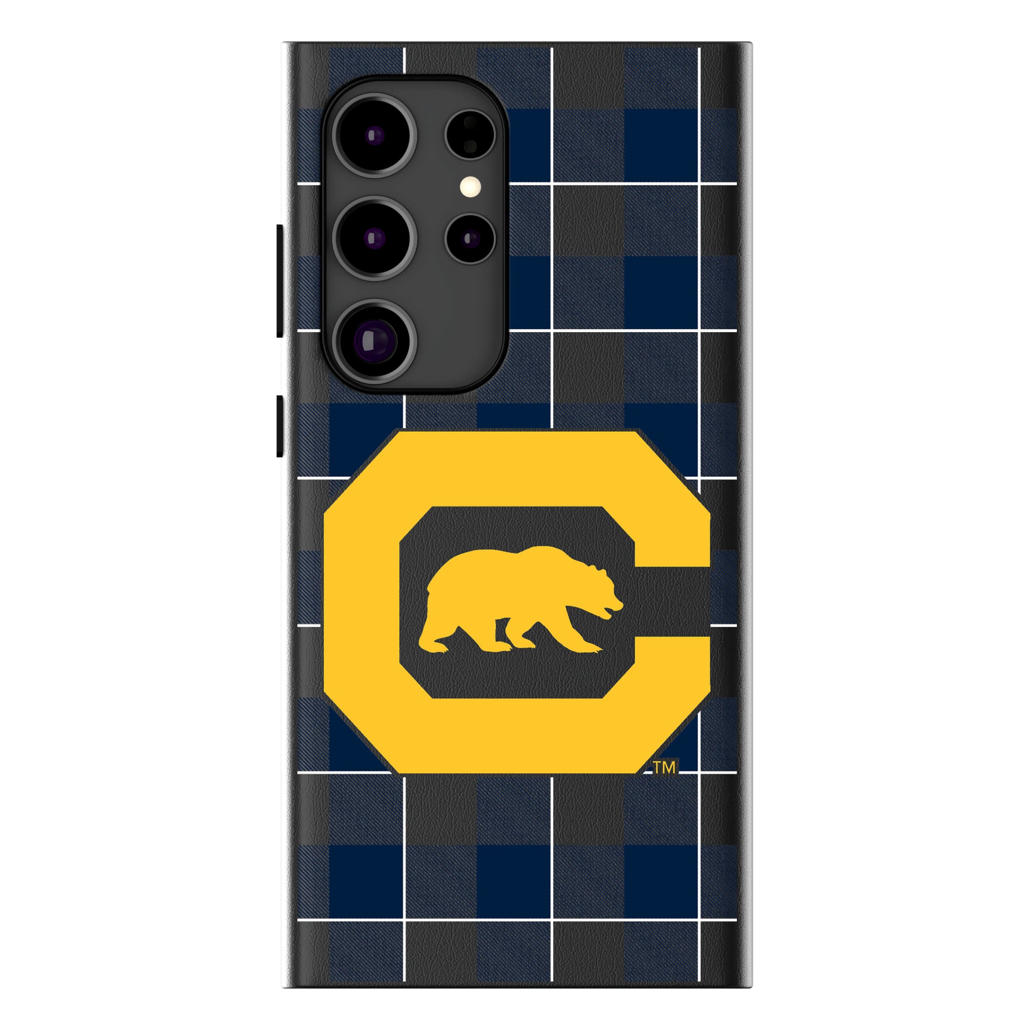 University of California Berkeley Golden Bears Plaid Galaxy MagSafe Compatible Phone Case for Samsung Galaxy