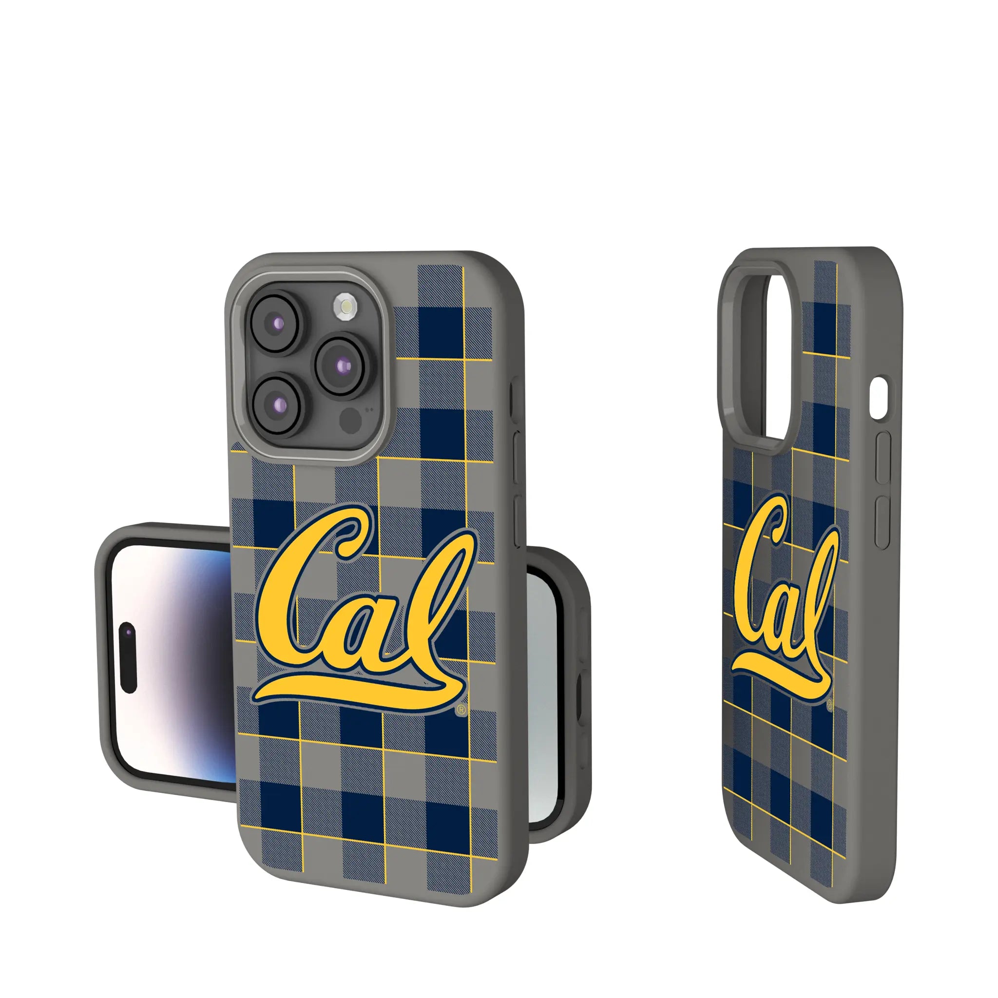 University of California Berkeley Golden Bears Plaid iPhone Soft Touch Phone Case for Apple iPhone