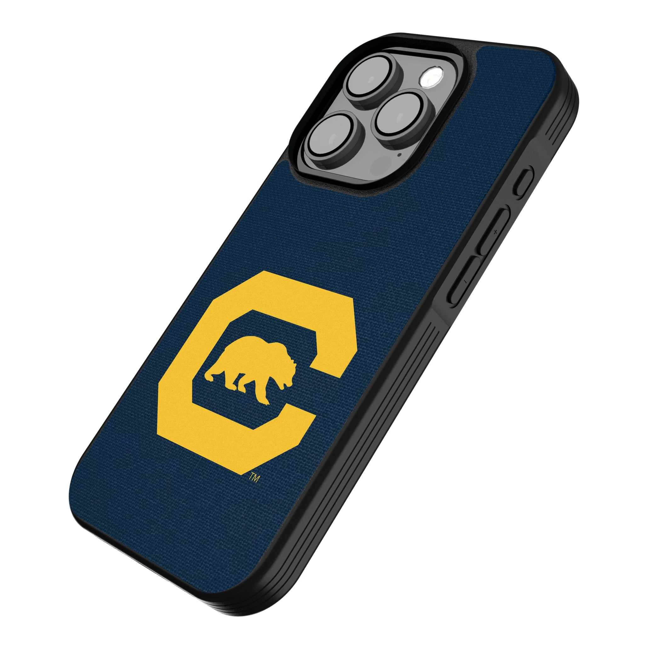 University of California Berkeley Golden Bears Solid iPhone Bump Phone Case for Apple iPhone - Isometric View
