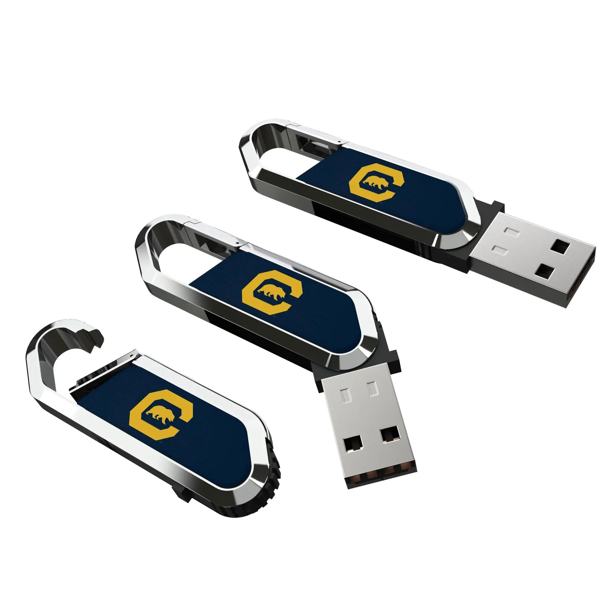 University of California Berkeley Golden Bears Solid USB 64GB Clip Style Flash Drive