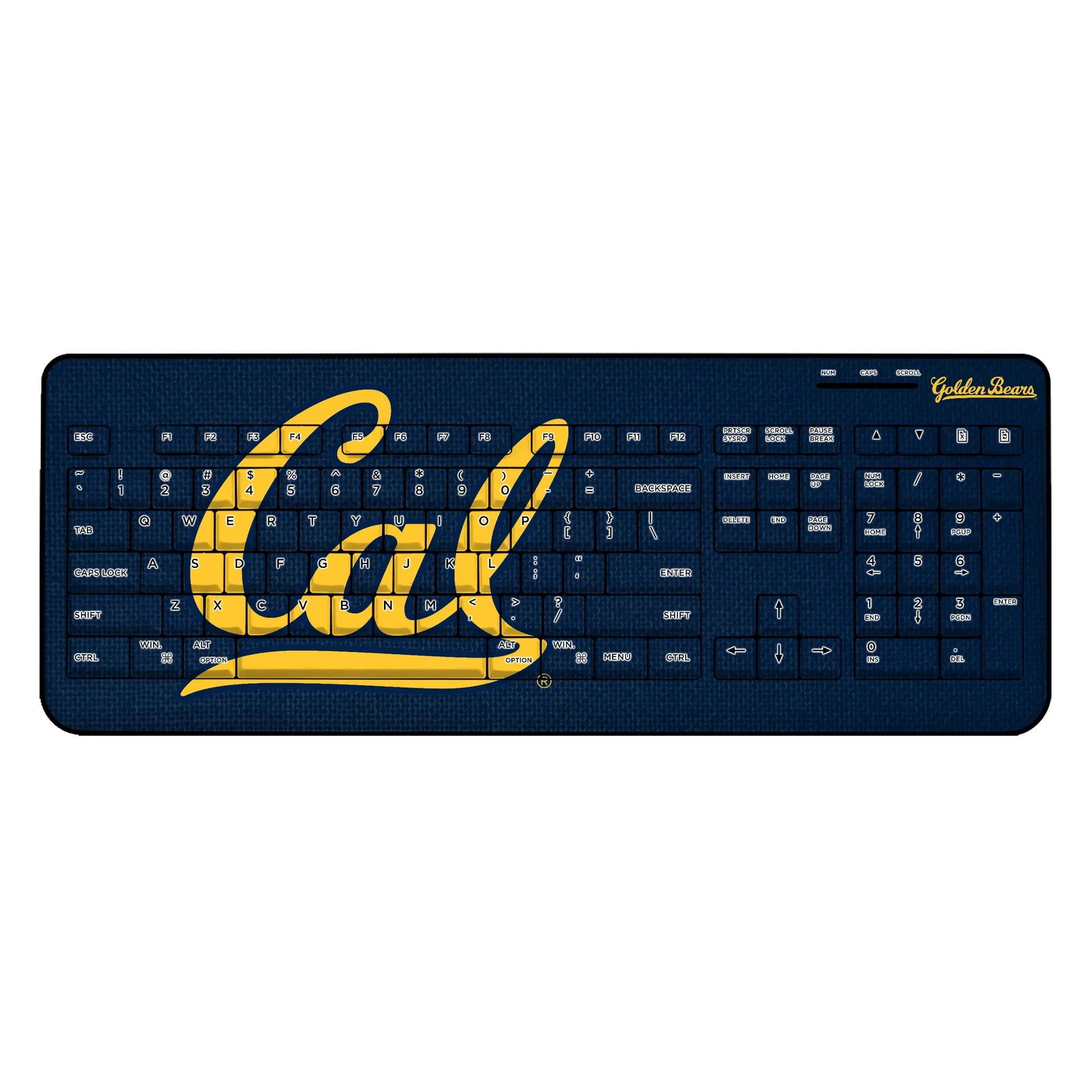 University of California Berkeley Golden Bears Solid Wireless USB Keyboard