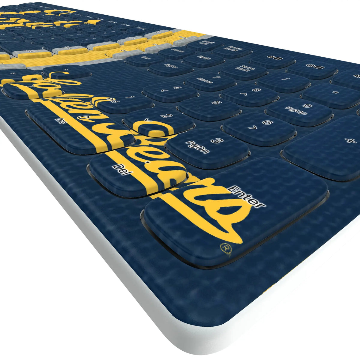 University of California Berkeley Golden Bears Stripe KKB605 Curved Wireless Keyboard - Detail