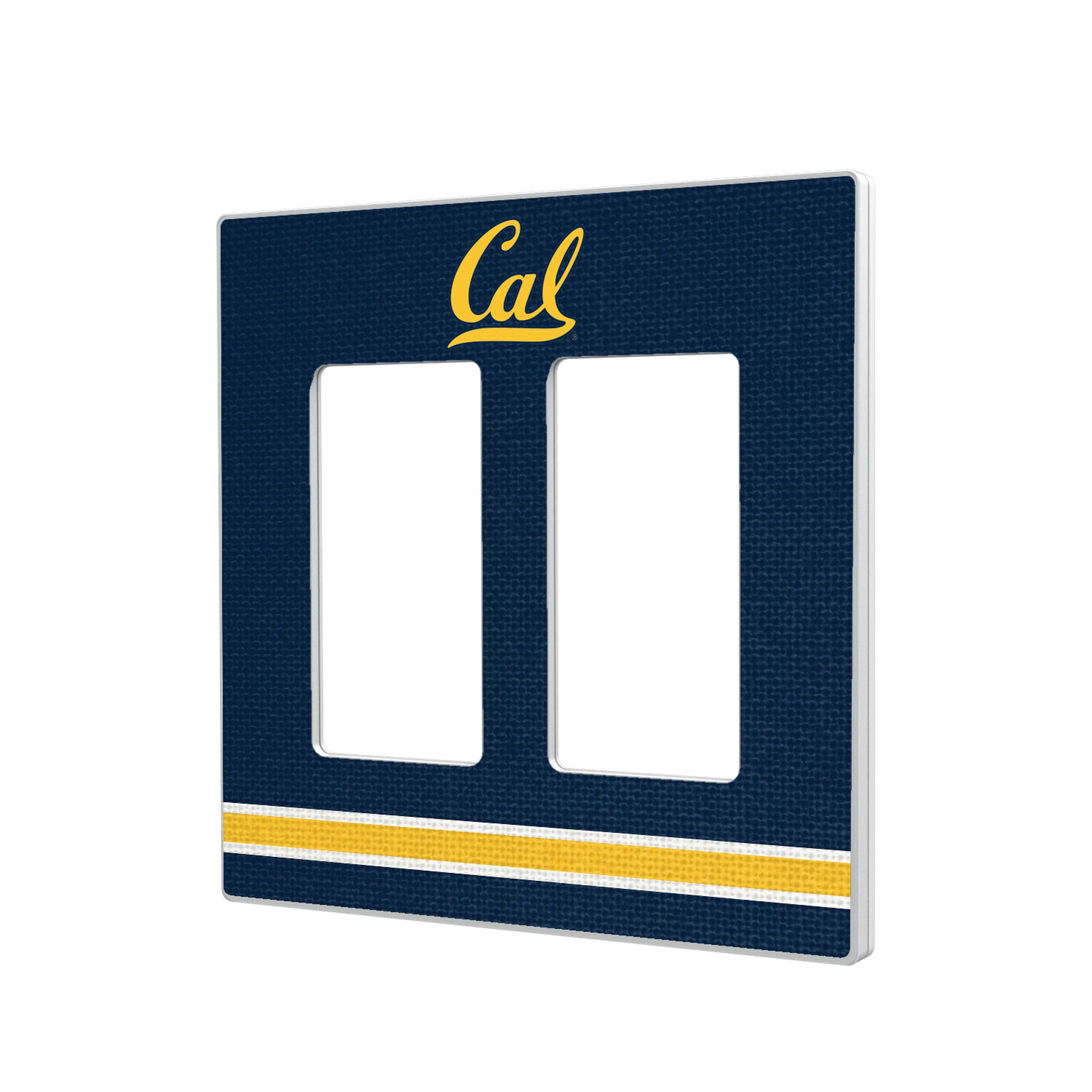 University of California Berkeley Golden Bears Stripe Hidden-Screw Light Switch Plate#Style_Double Rocker